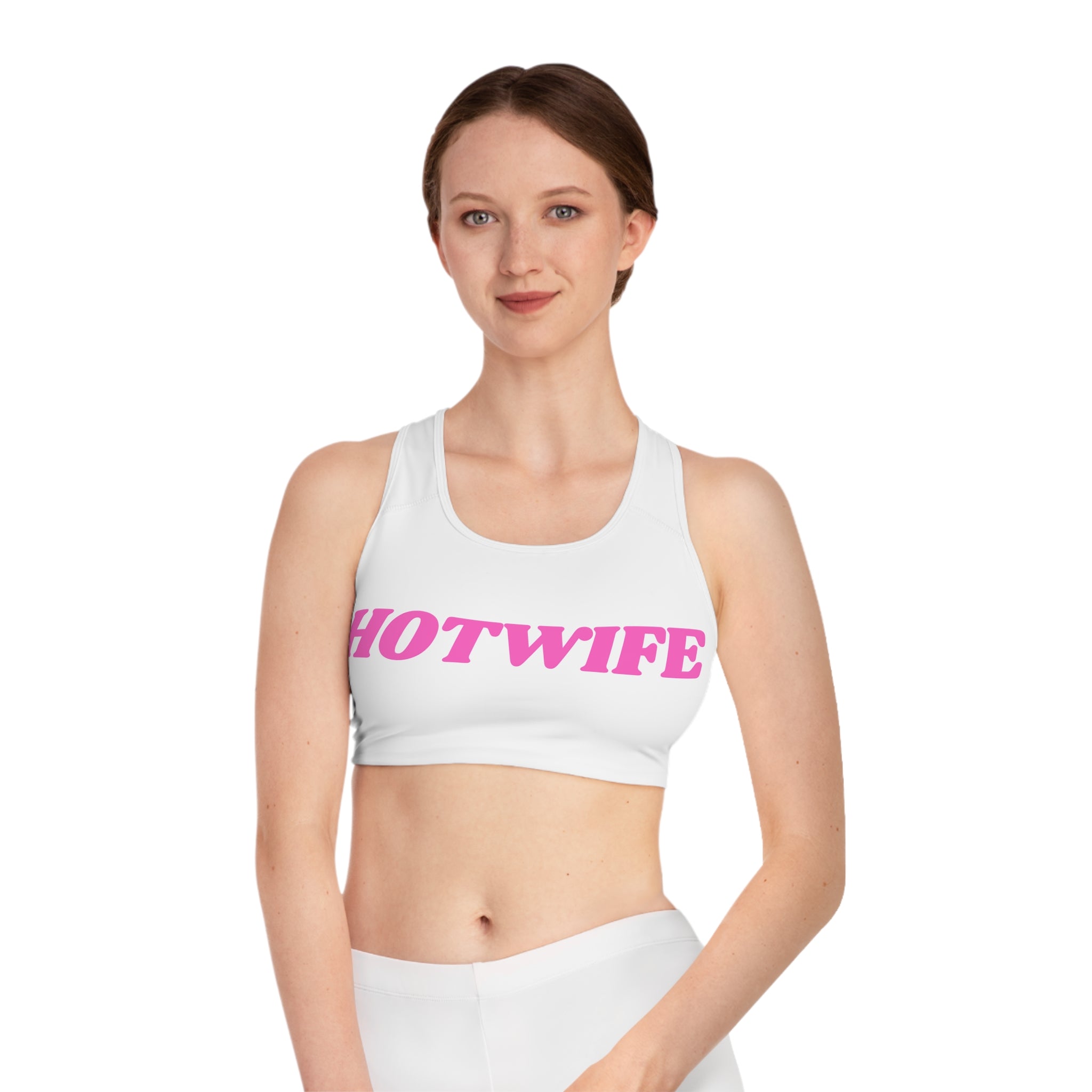 Colorful Pineapple Hotwife Sports Bra - Trendy Workout Gear for Fitness Enthusiasts