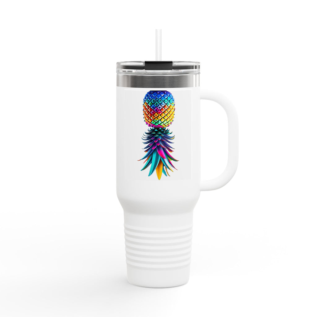 Colorful Pineapple Insulated Travel Mug - 40oz Tumbler for Adventures & Gifts