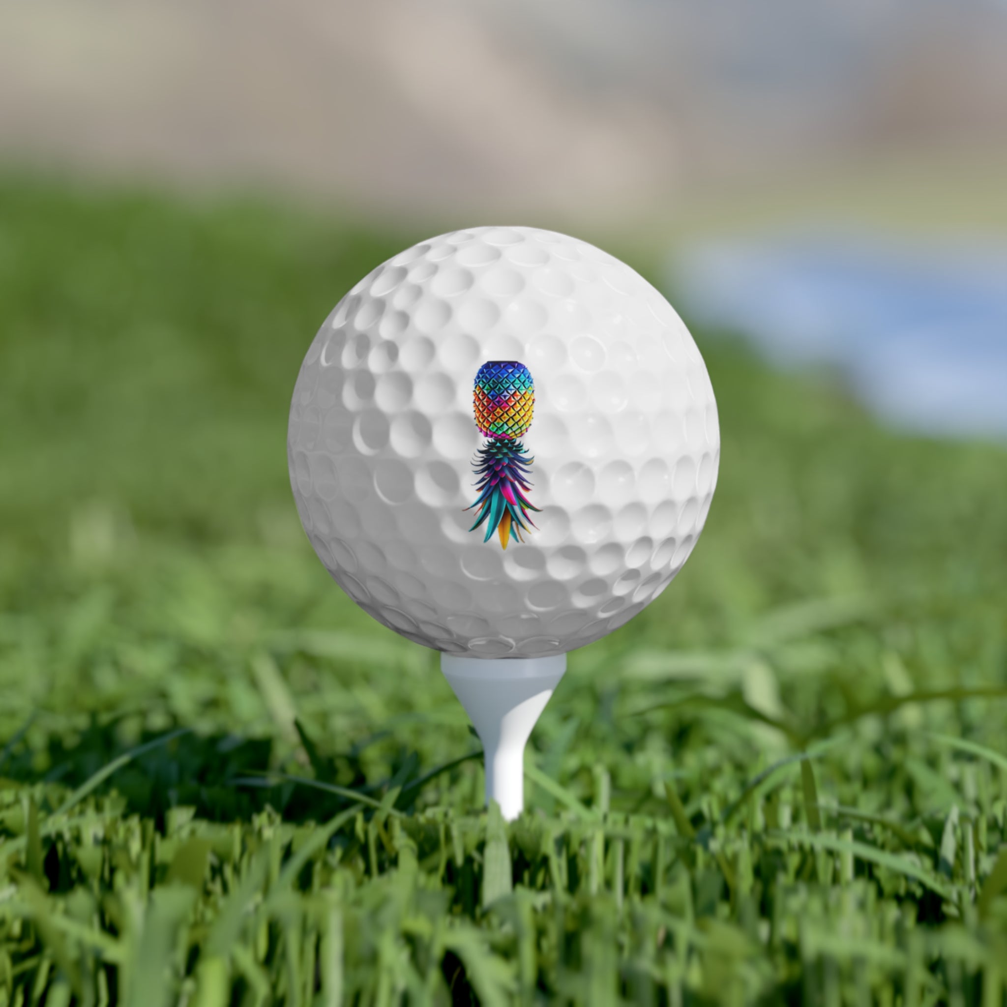 Golf Balls, 6pcs Colorful Pineapple