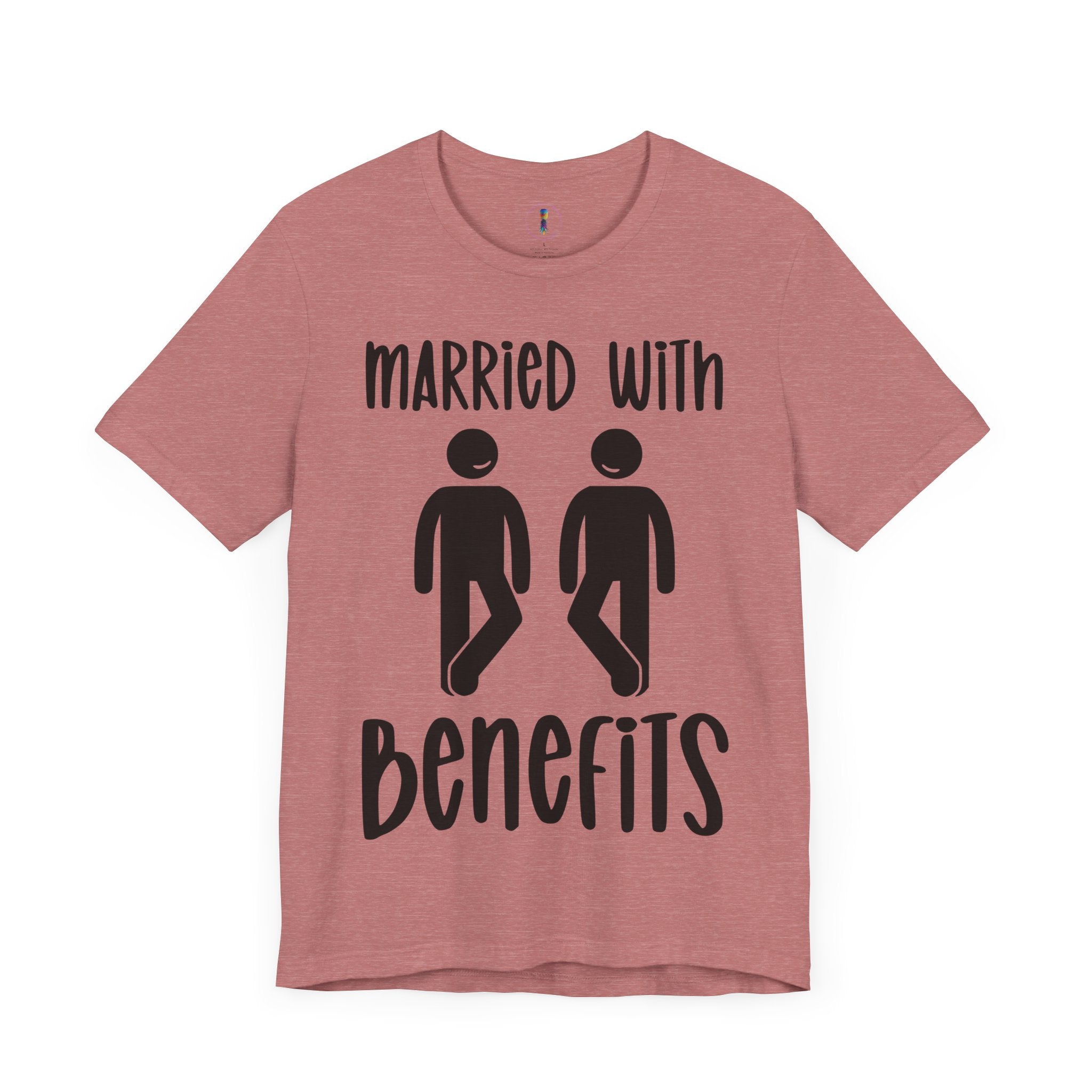 Funny 'Married with Benefits' Unisex Jersey Tee - Perfect for Couples & Anniversaries