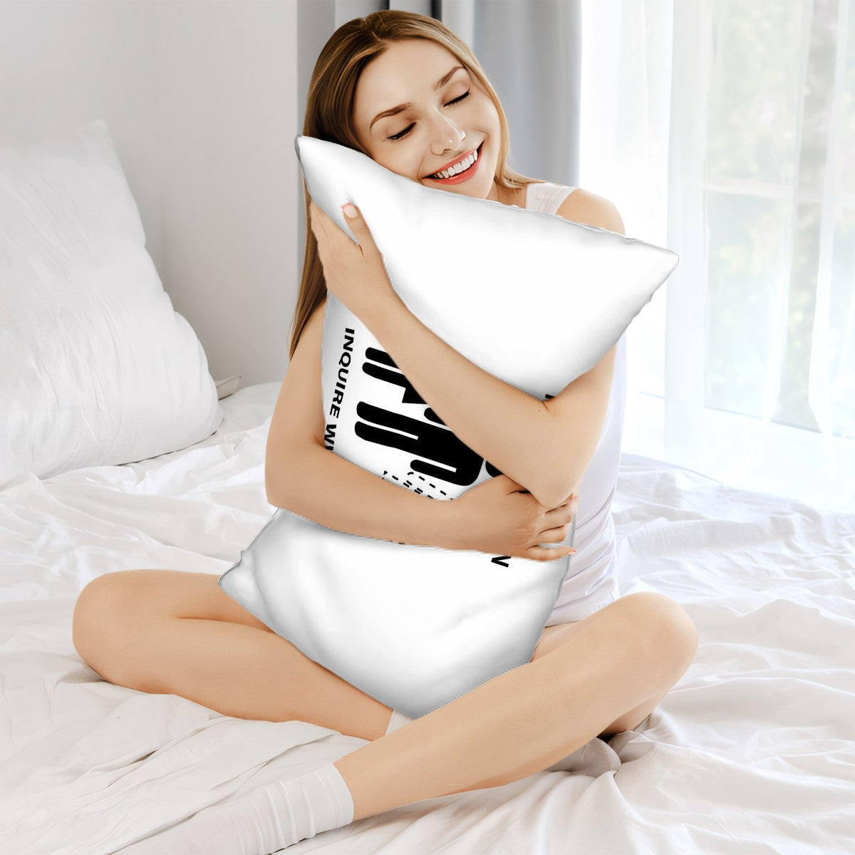 Swinger Threesome Satin Pillowcase with Hidden Zipper