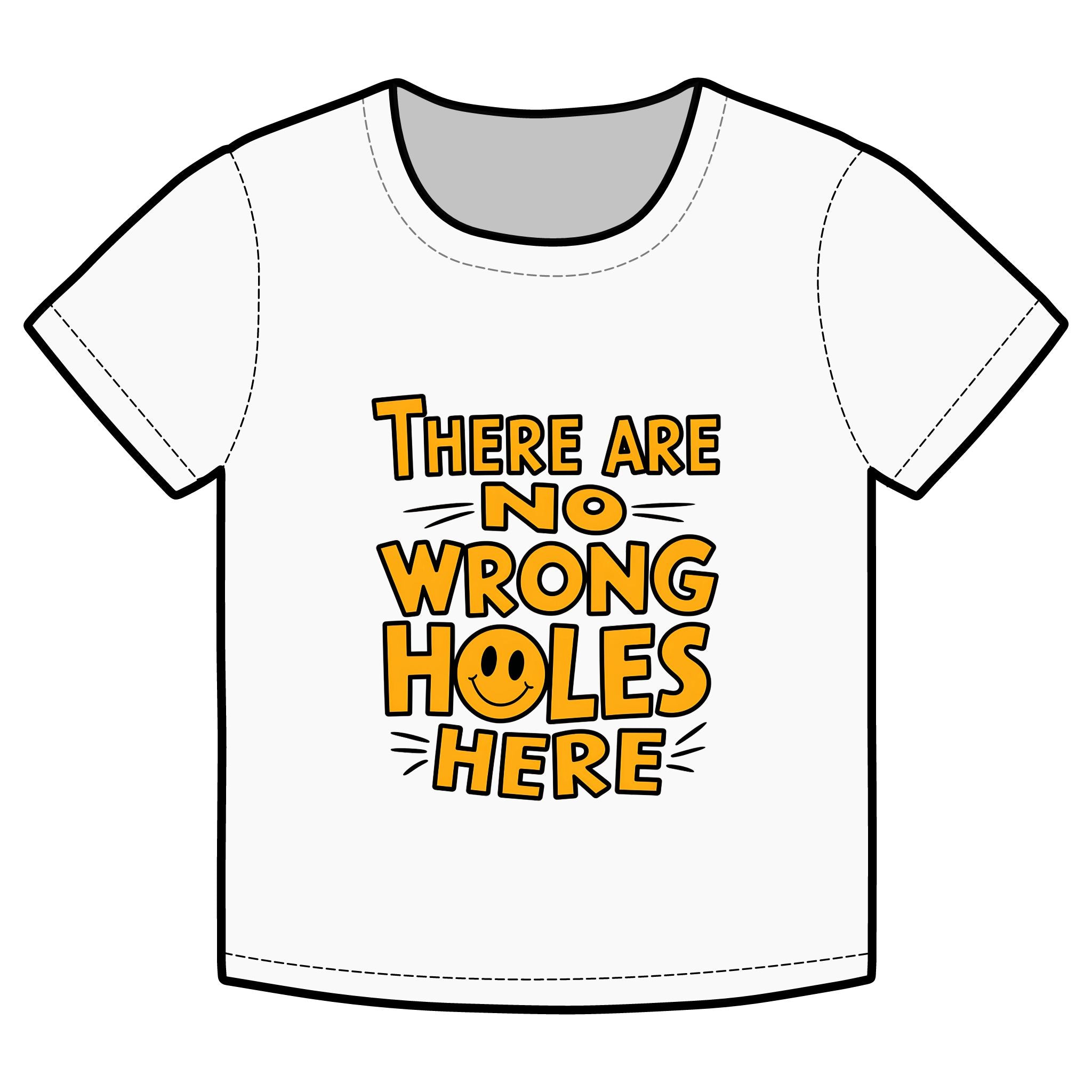 Funny Organic Rib Baby Tee - "There Are No Wrong Holes Here" - Cute Infant T-Shirt