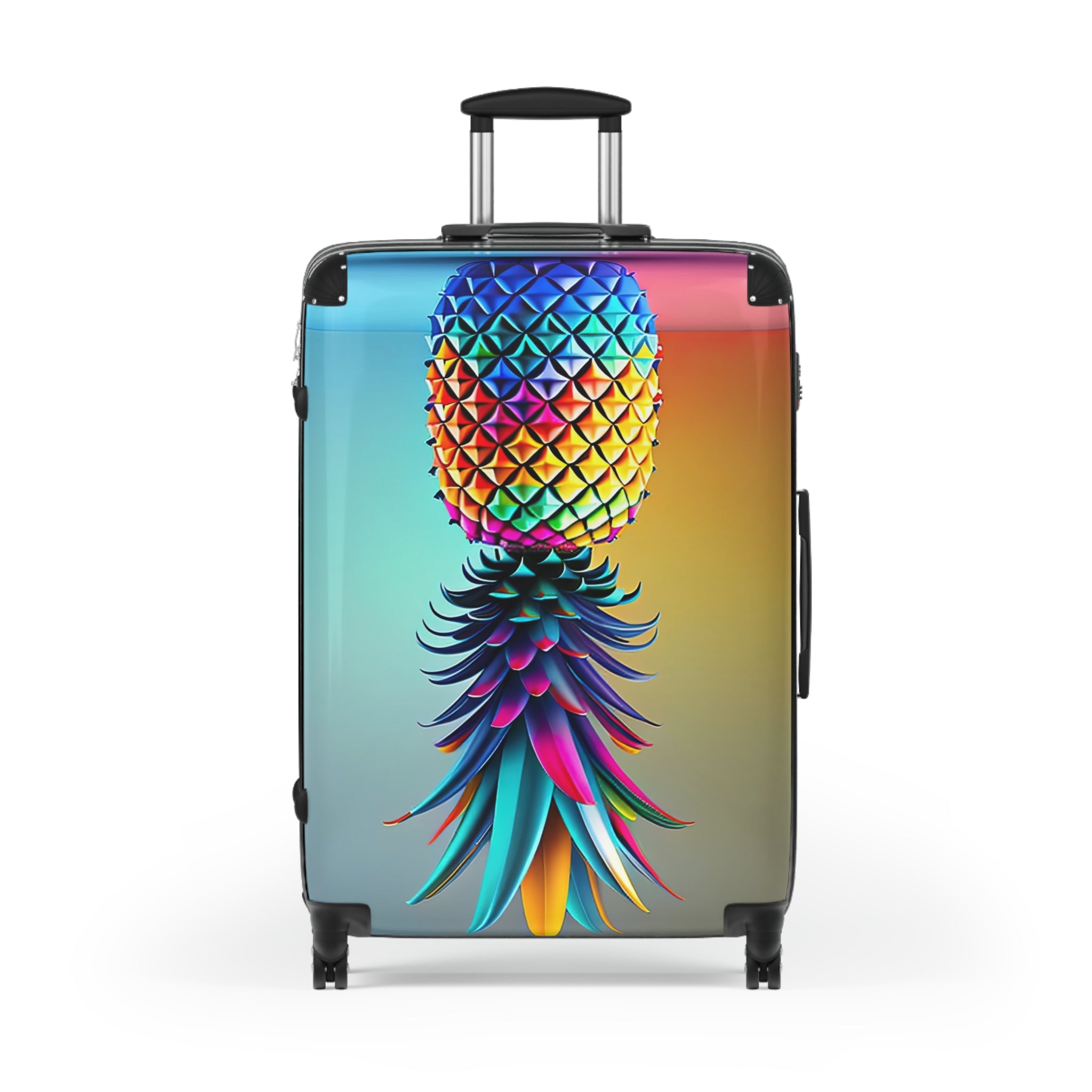 Colorful Pineapple Suitcase – Stylish Travel Luggage for Adventurers