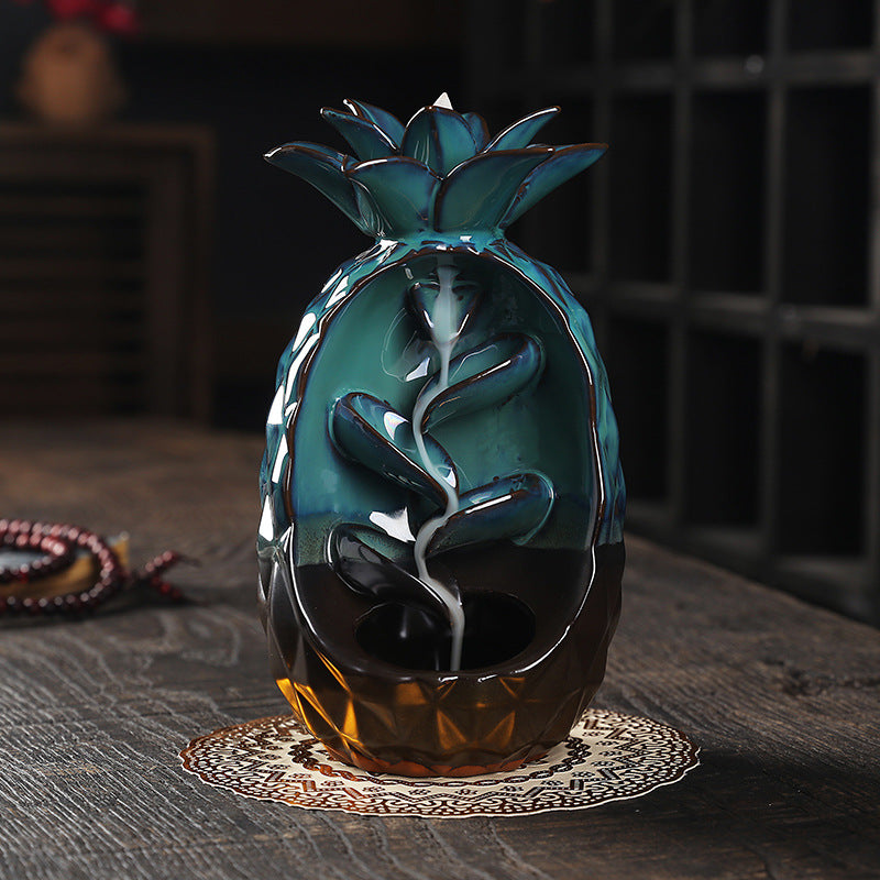 Pineapple Backflow Incense Burner Creative European Style Pineapple Backflow Incense Burner Ornaments