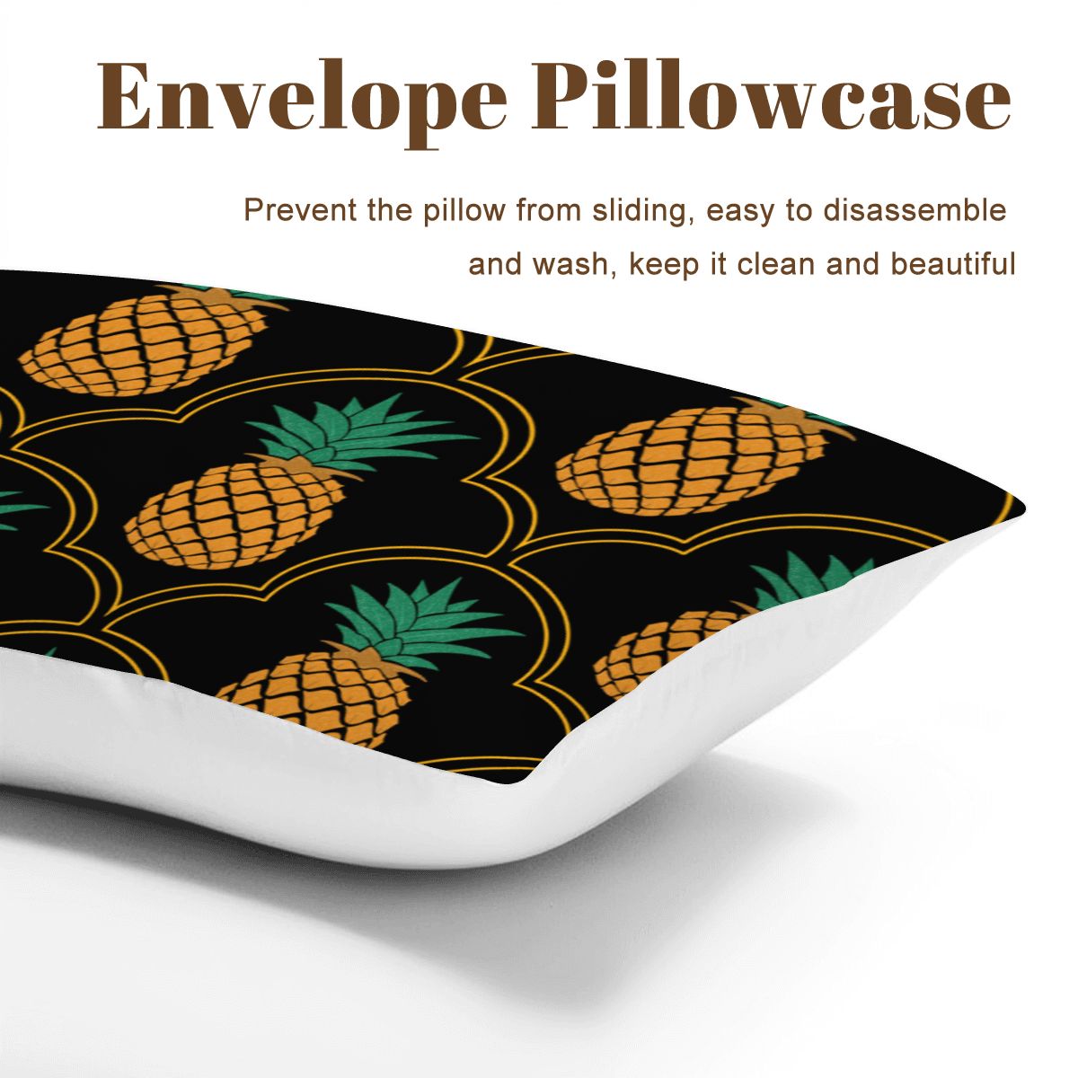 Fansy Upside-Down Pineapple Queen Comforter Set