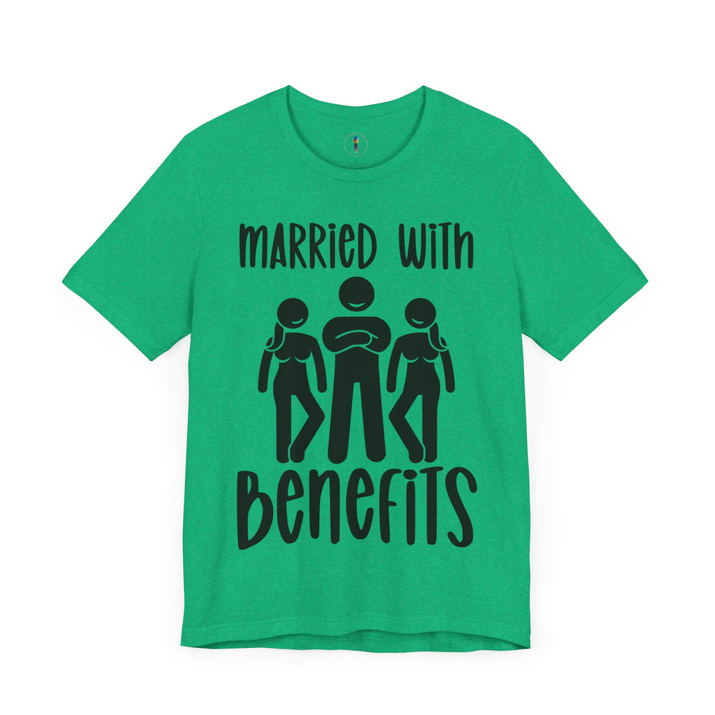 Casual Unisex Tee - "Married With Benefits" Fun Graphic Shirt
