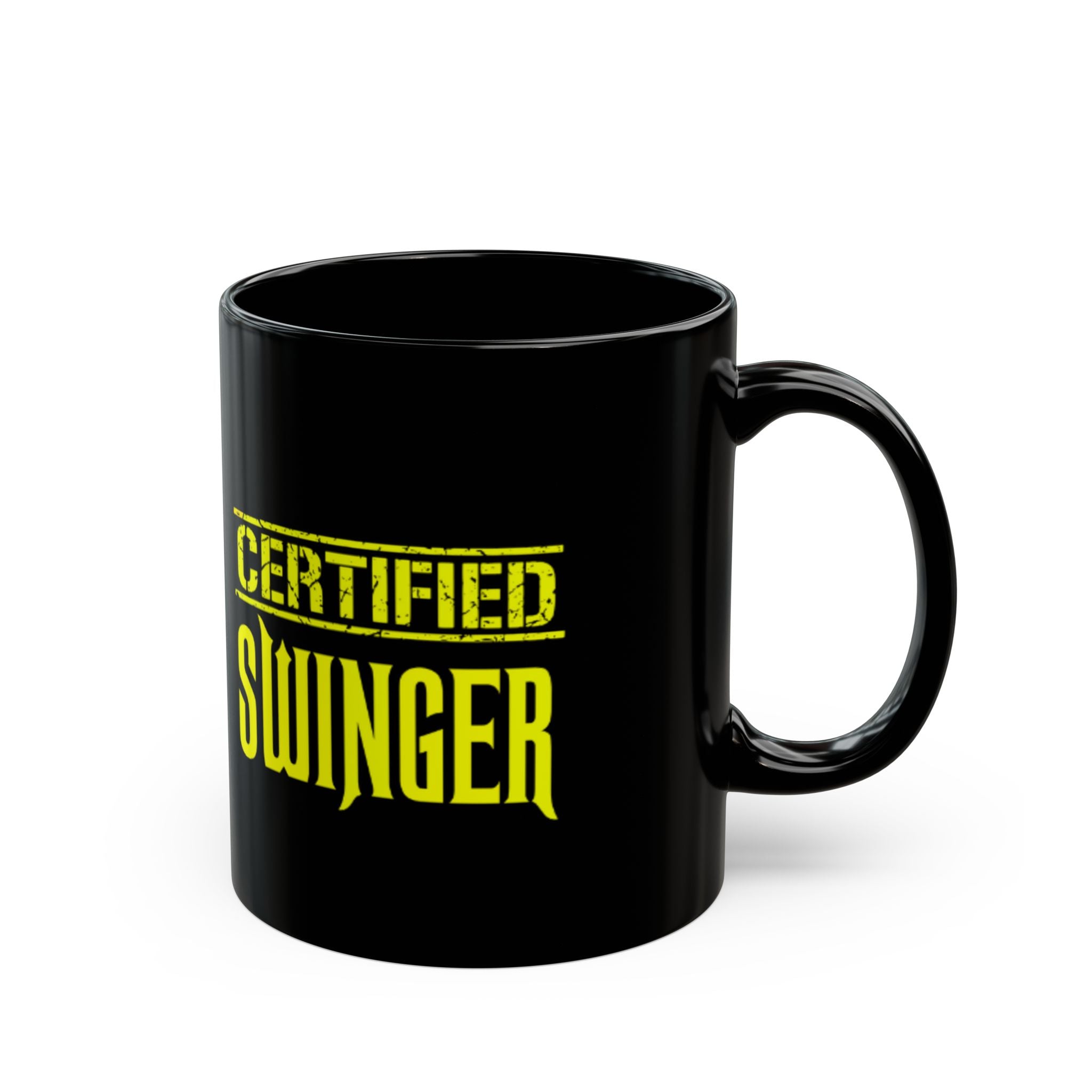 Certified Swinger Black Mug - Fun Gift for Swinger Lifestyle Enthusiasts