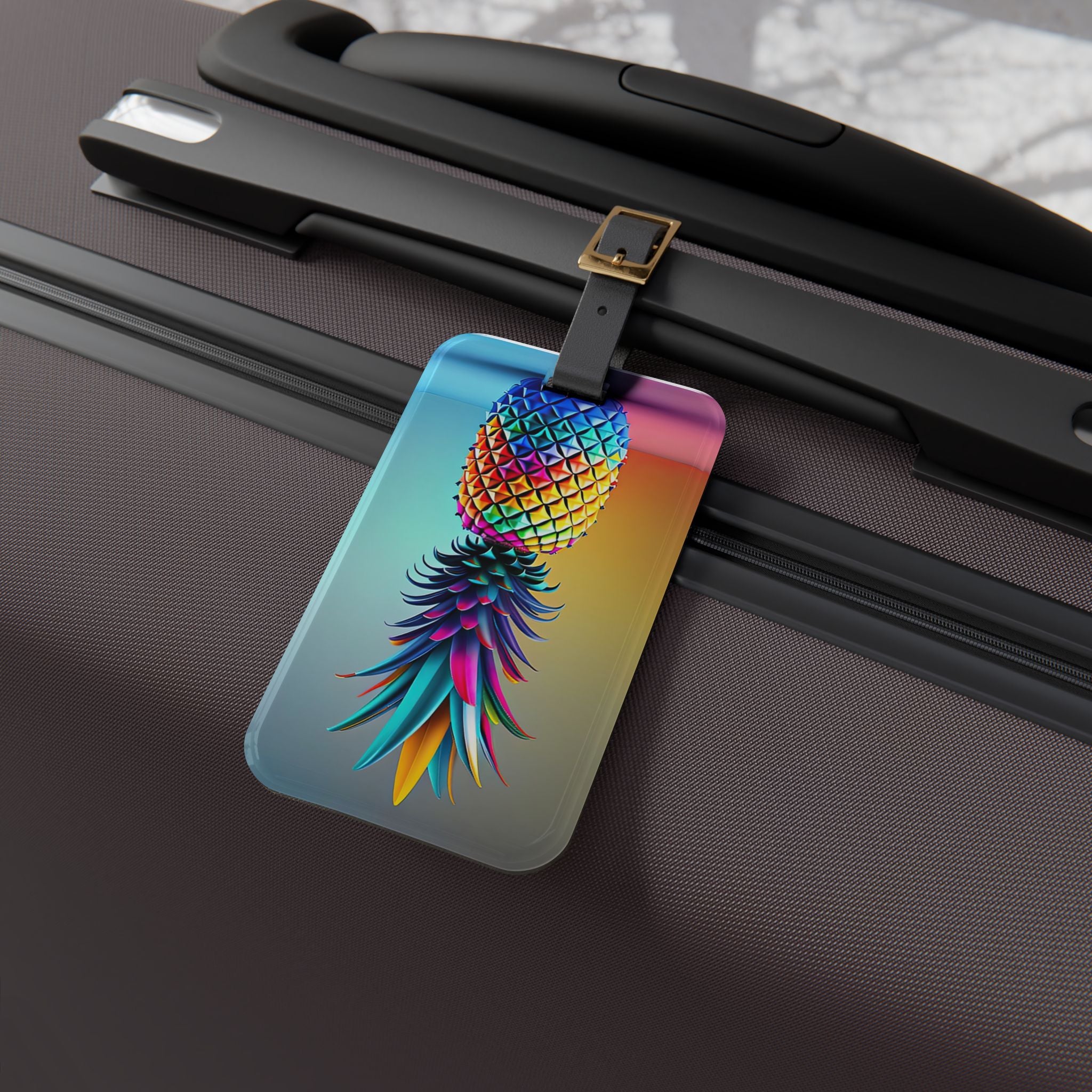 Colorful Pineapple Luggage Tag – Fun Travel Accessory for Adventurers & Vacationers