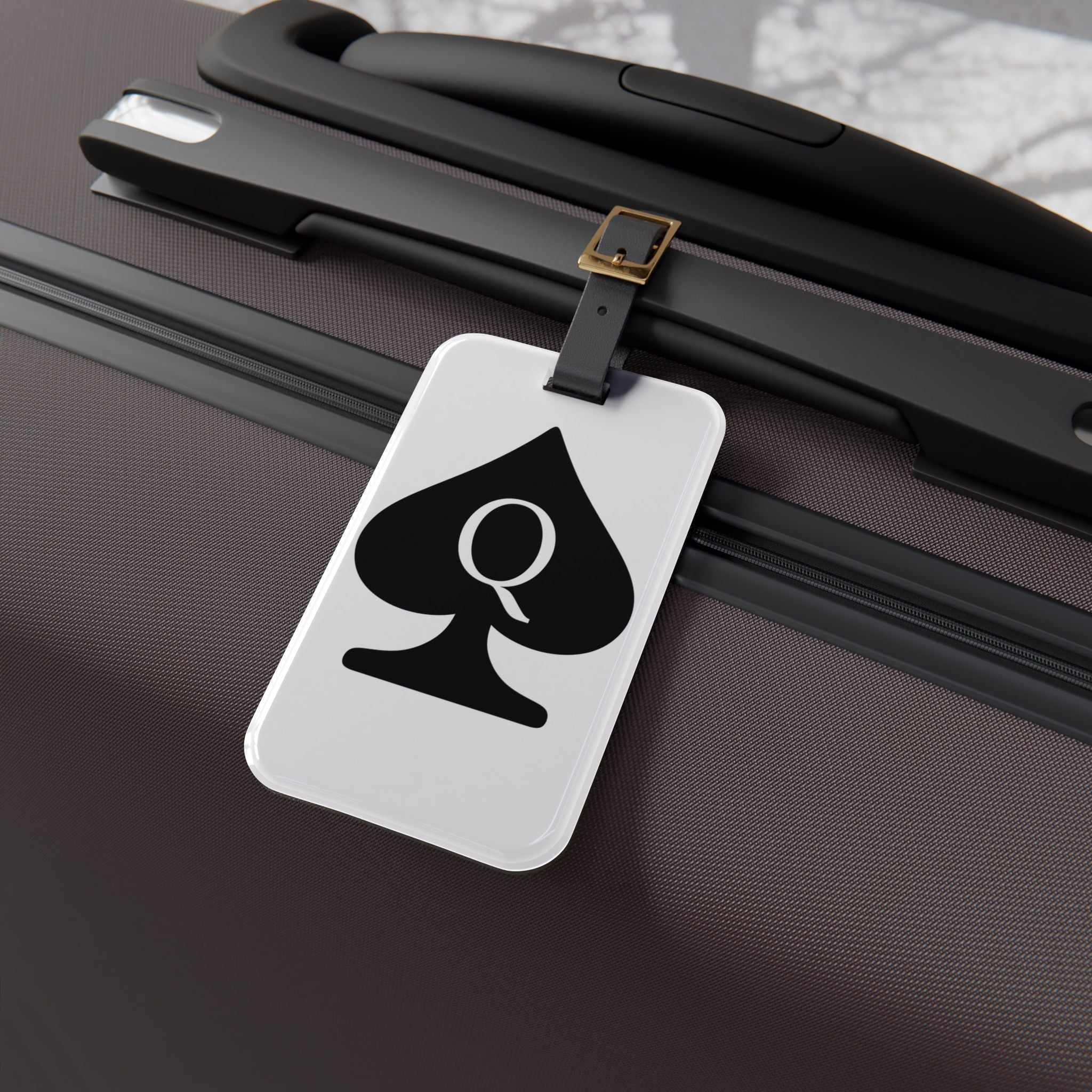 Stylish Queen of Spades Luggage Tag - Chic Travel Accessory