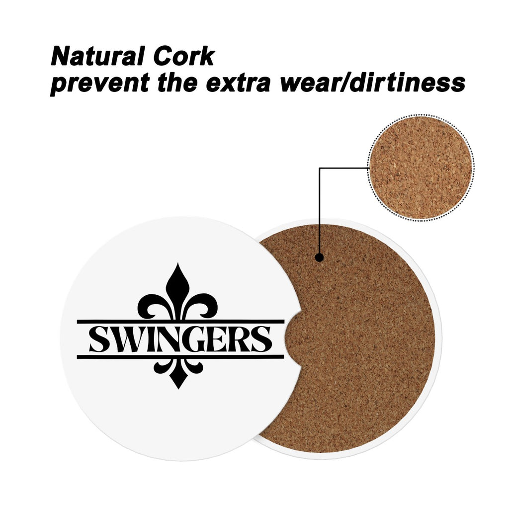 Ceramics Car Coasters 2 pcs