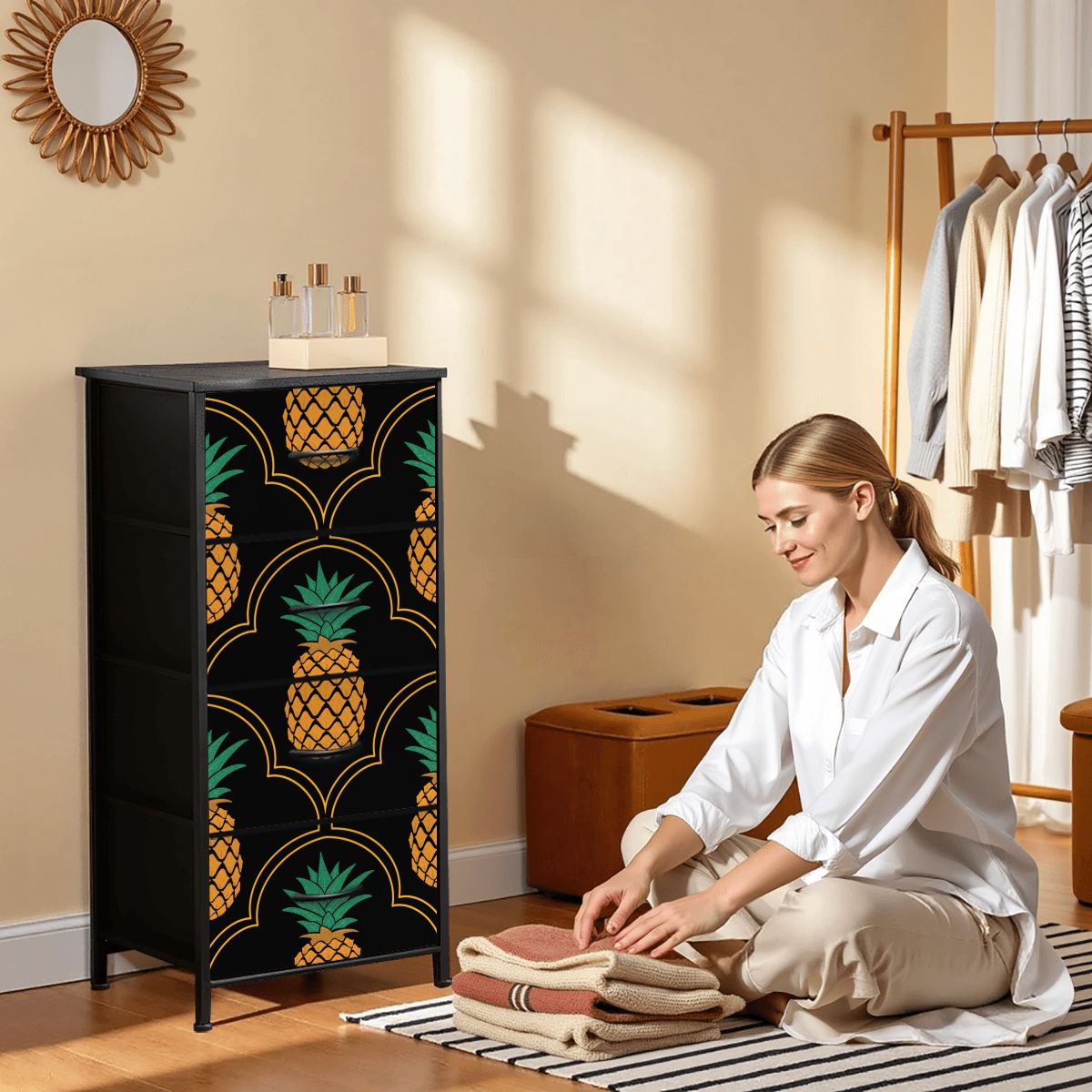 Fancy Upside-Down Pineapple 4-Drawer Dresser