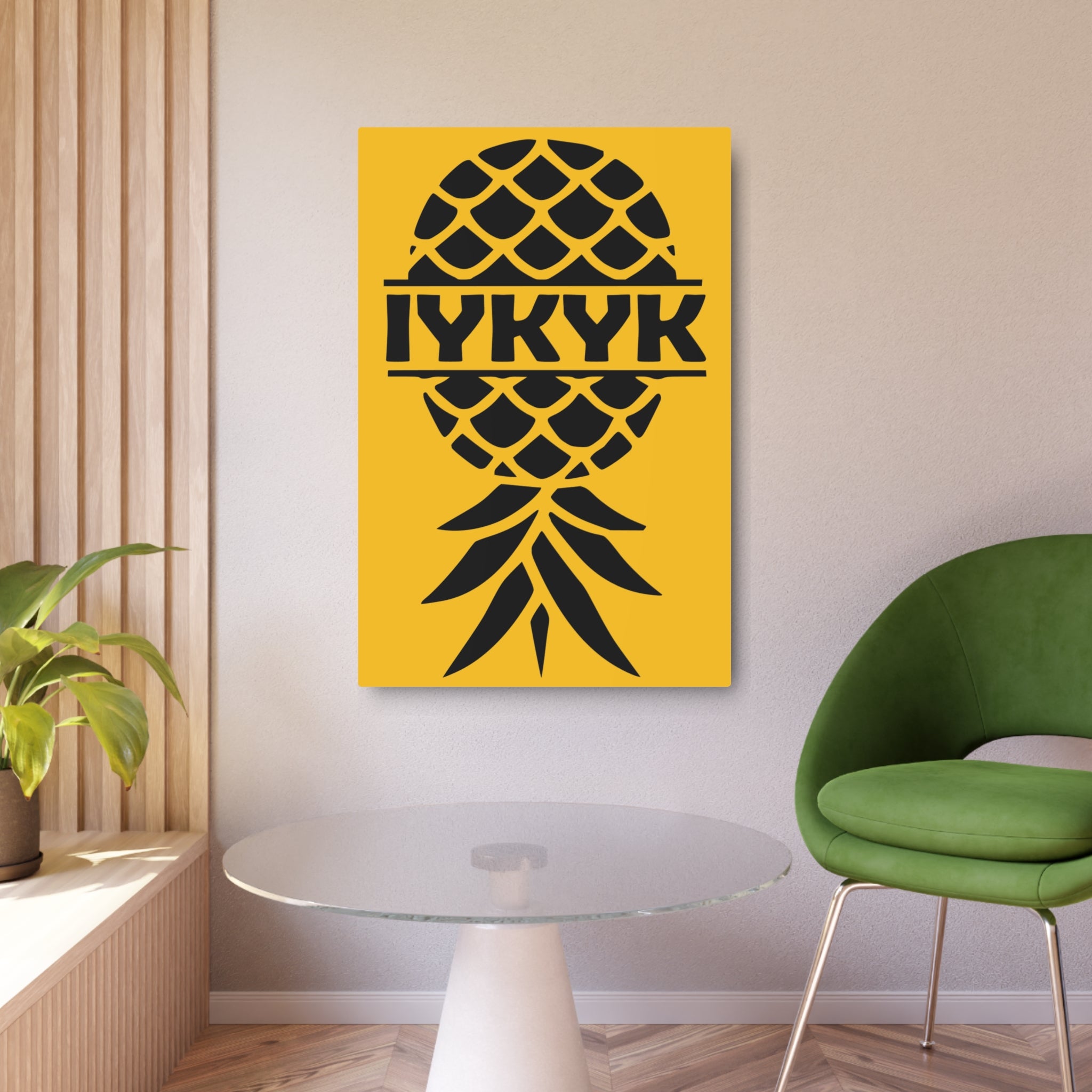 Funny IYKYK Pineapple Metal Art Sign for Home Decor