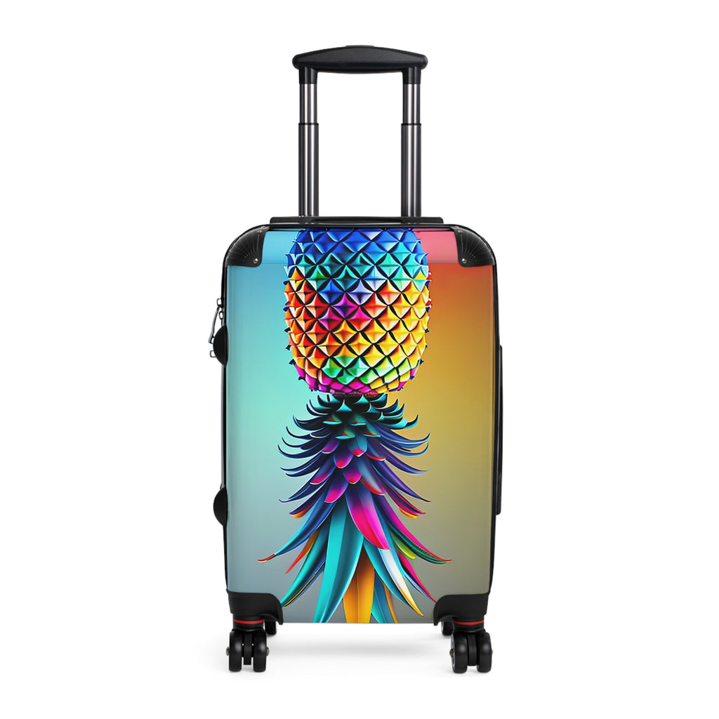 Colorful Pineapple Suitcase – Stylish Travel Luggage for Adventurers