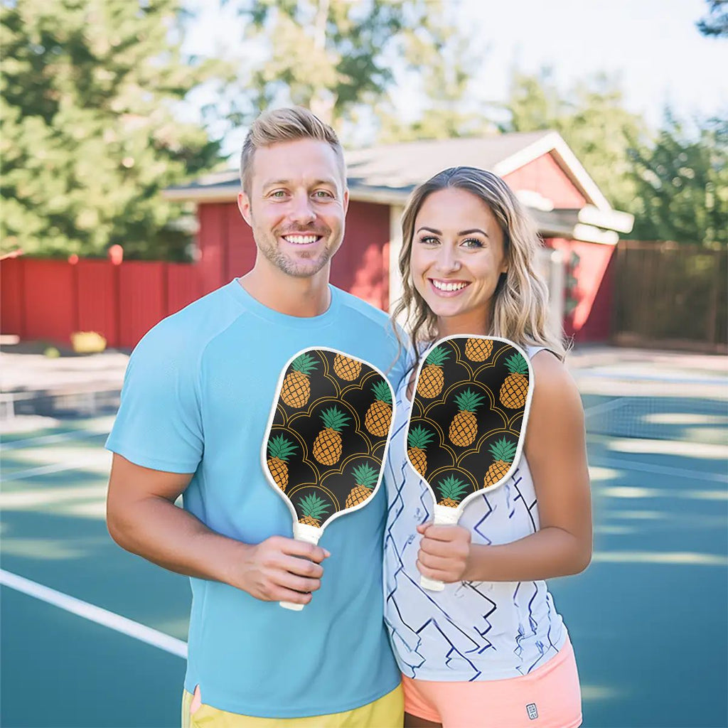 Fancy Upside-Down Pineapple Pickleball Paddle