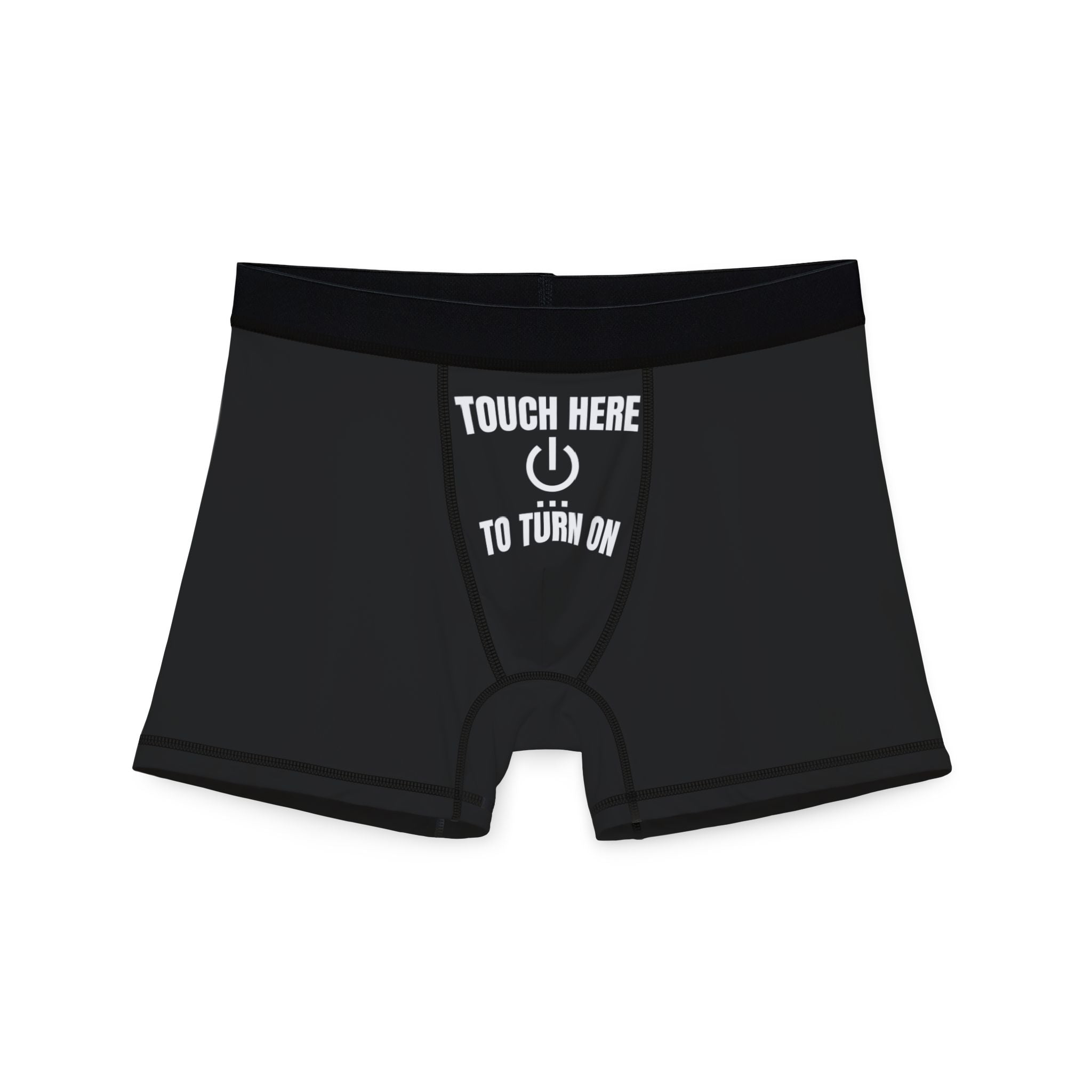 Fun Men's Boxers with Touch Here Design for Everyday Comfort