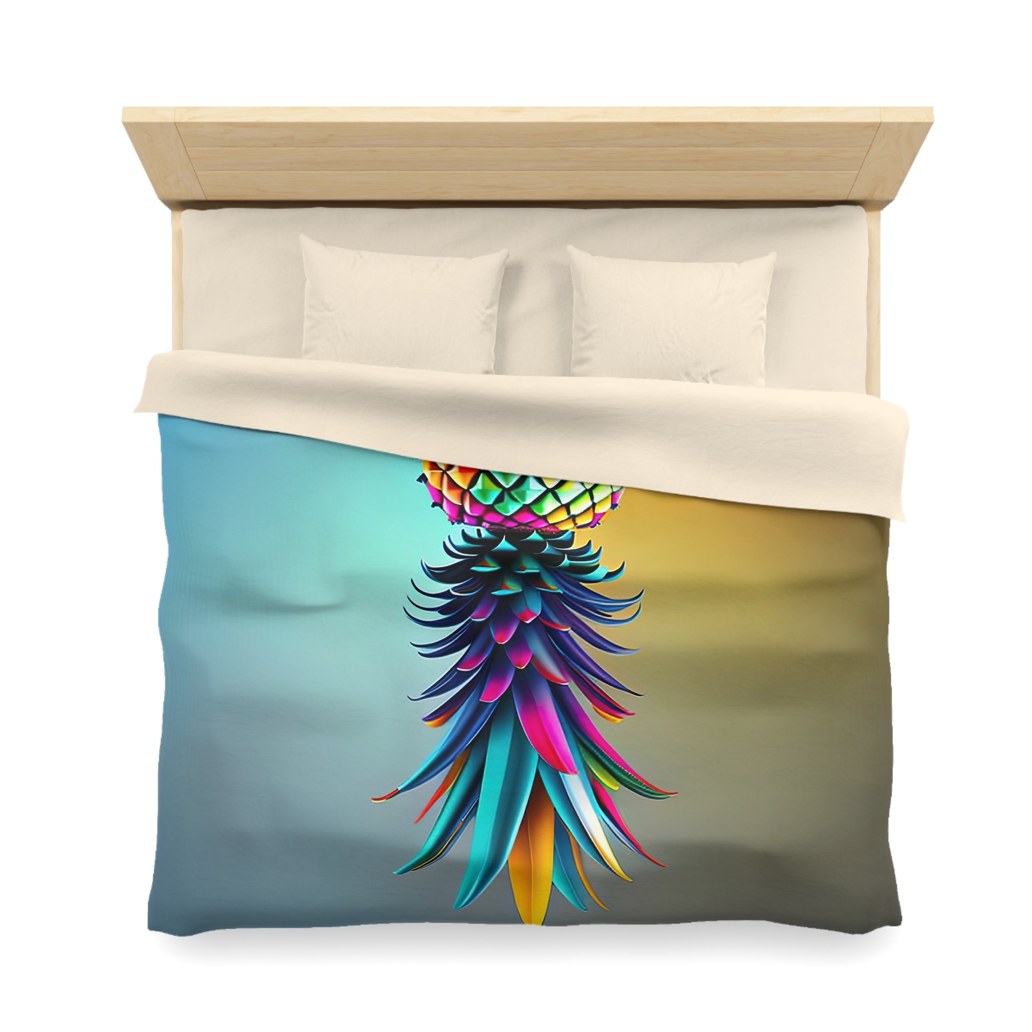 Vibrant Pineapple Microfiber Duvet Cover – Tropical Home Decor