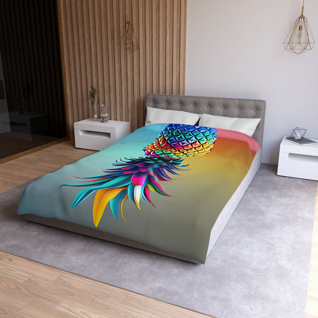 Vibrant Pineapple Microfiber Duvet Cover – Tropical Home Decor