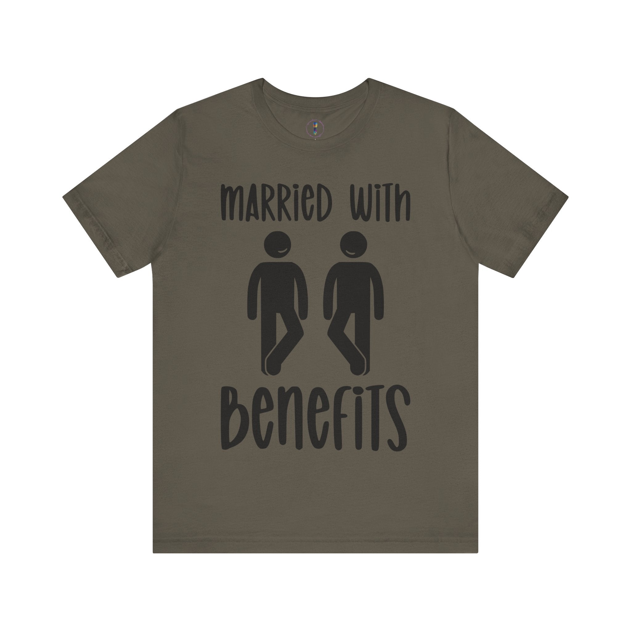 Funny 'Married with Benefits' Unisex Jersey Tee - Perfect for Couples & Anniversaries