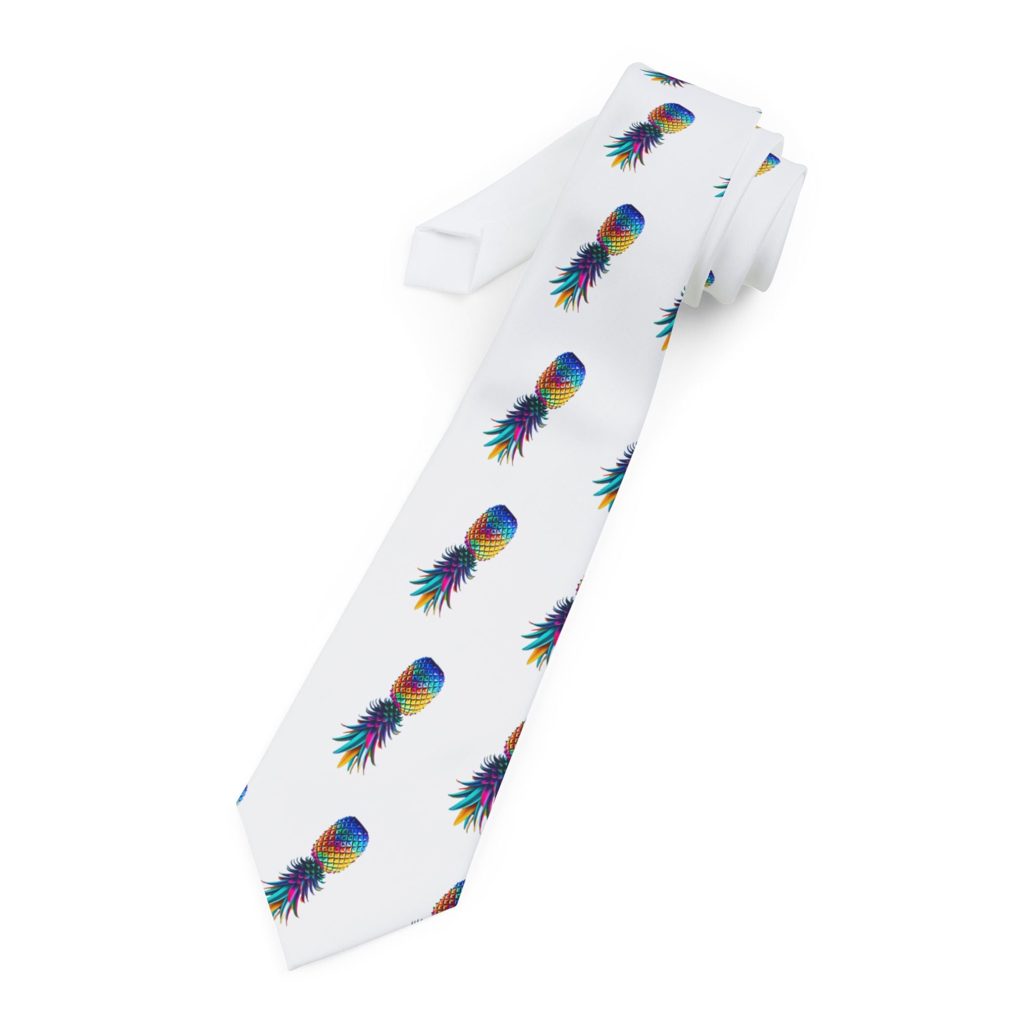 Necktie - Wicked Colorful Upside Down Pineapple Design
