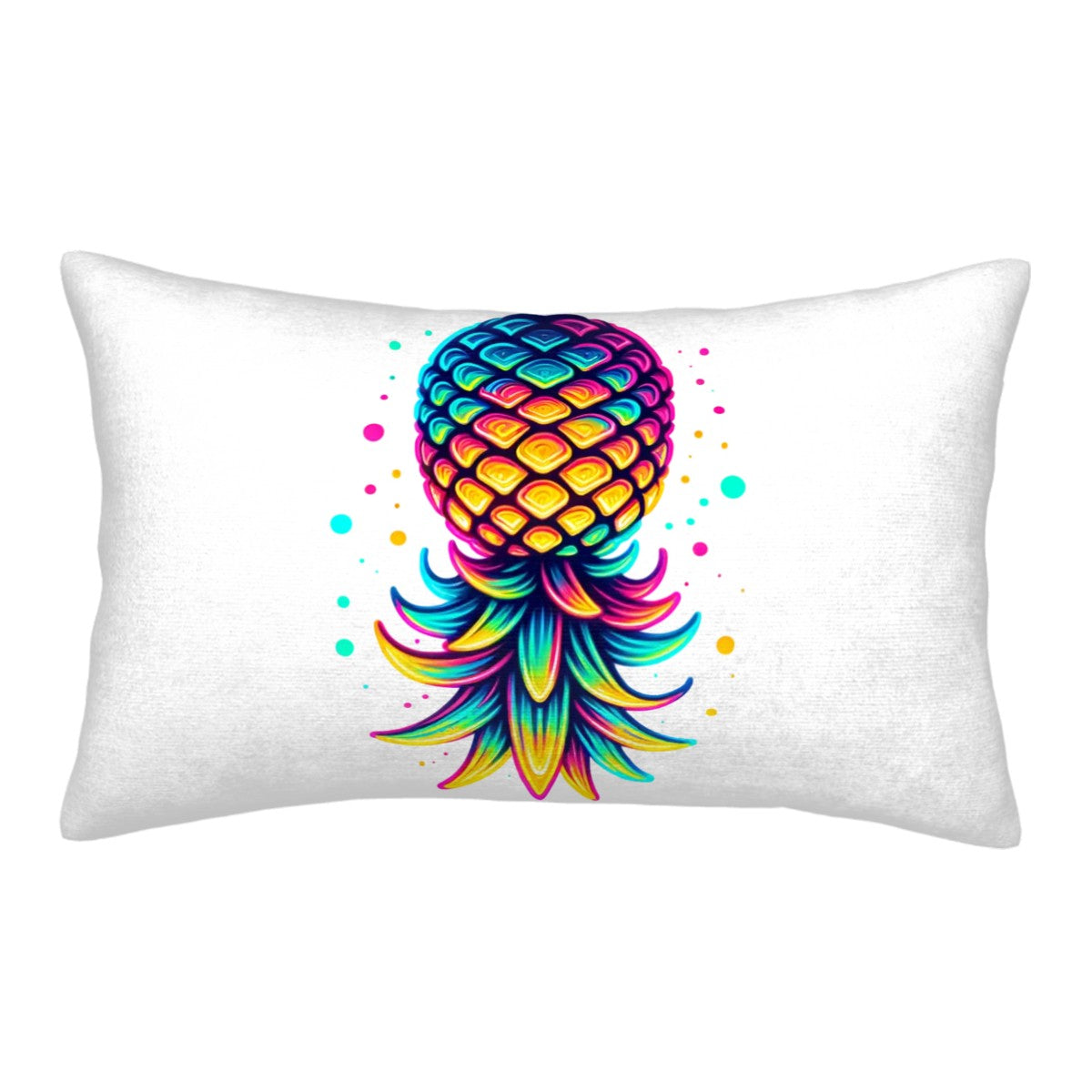 Colorful Upside-Down Pineapple Plush Throw Pillow Covers