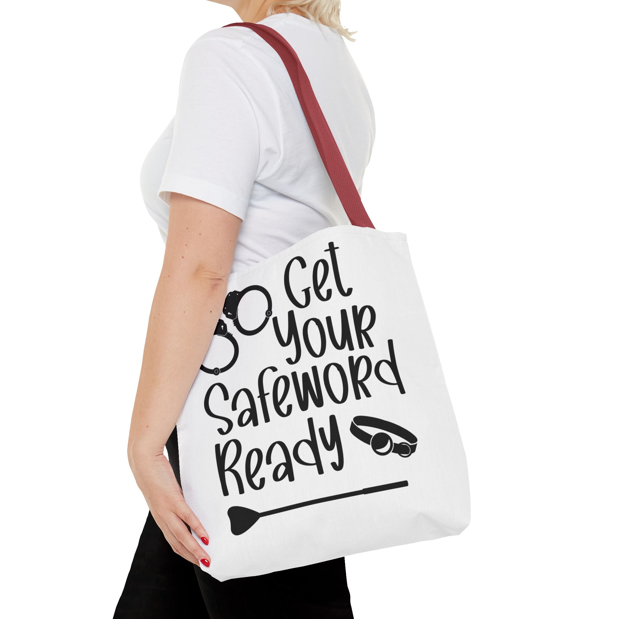 Get Your Safeword Ready Tote Bag - Fun & Playful Carryall for Kinky Adventures, Ideal for Couples & BDSM Enthusiasts