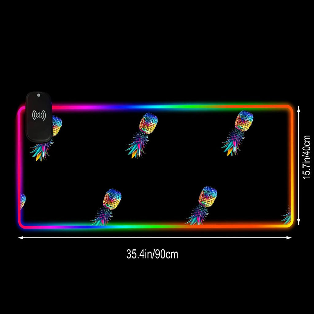 Colorful Pineapple Wireless Charging RGB Mouse Pad (9:4)