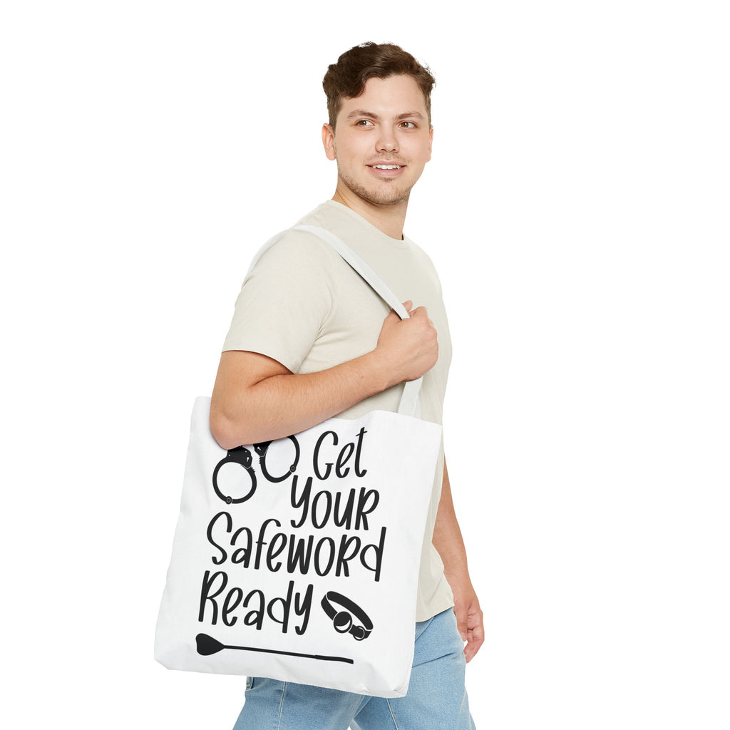 Get Your Safeword Ready Tote Bag - Fun & Playful Carryall for Kinky Adventures, Ideal for Couples & BDSM Enthusiasts
