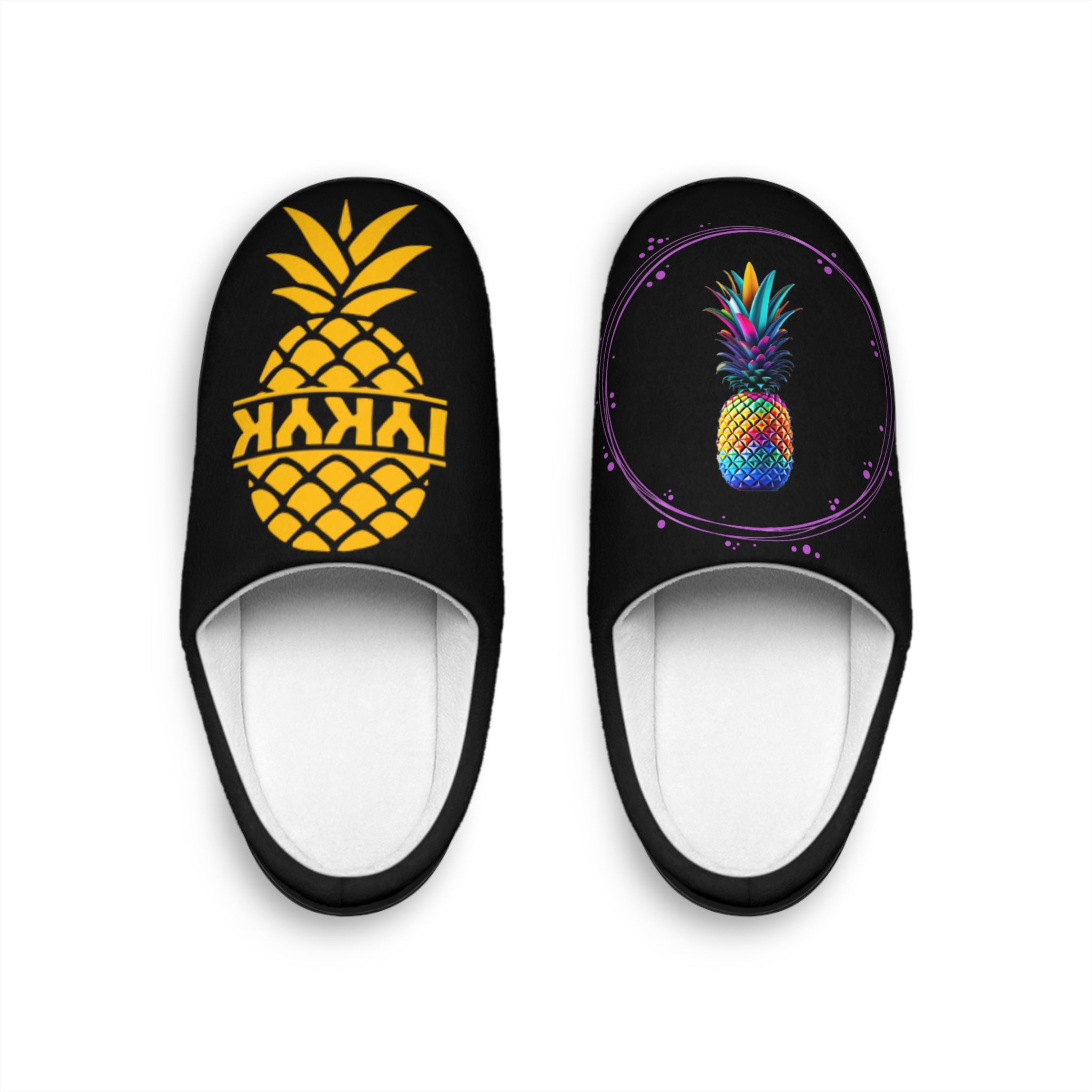 Pineapple Print Men's Indoor Slippers - Cozy and Stylish Home Footwear