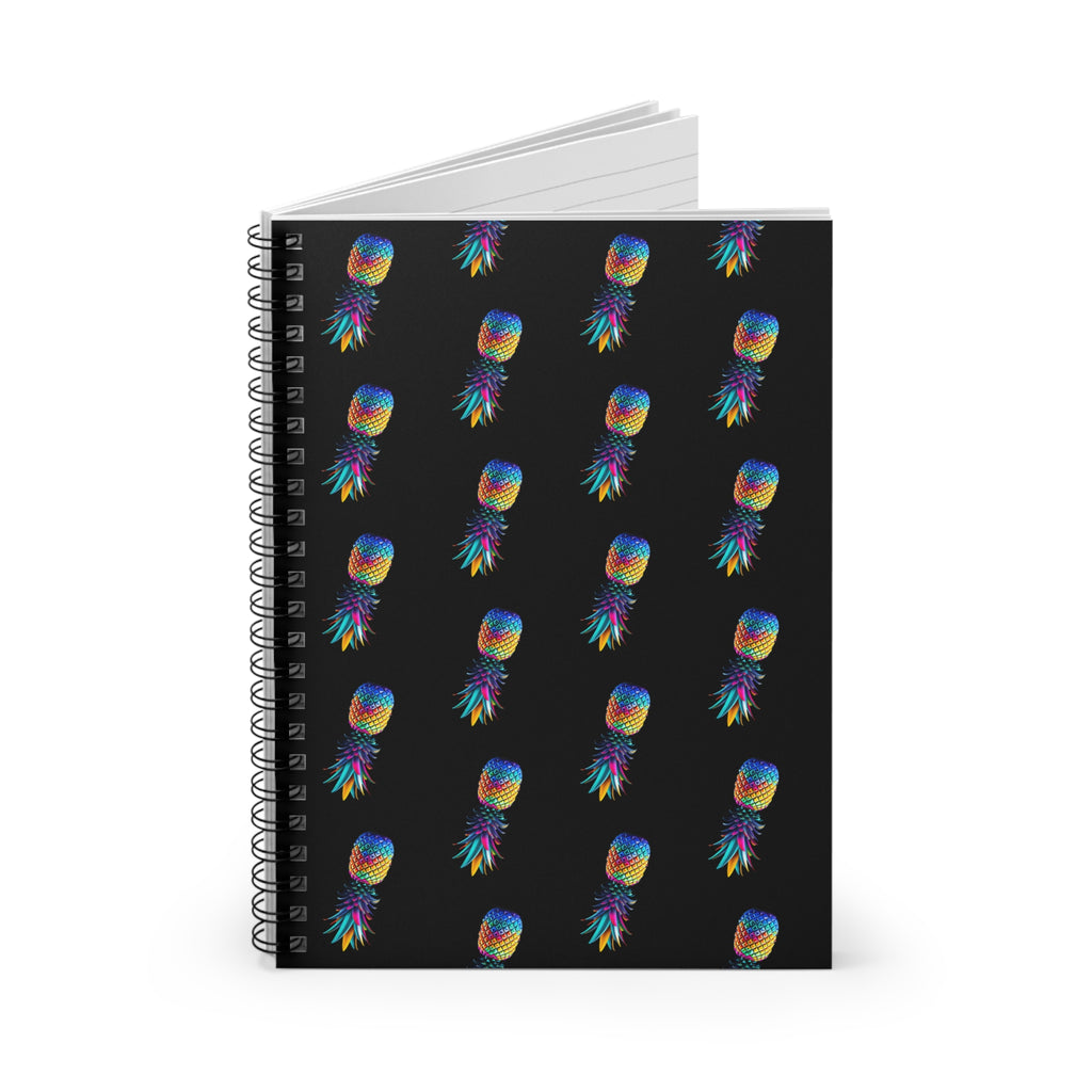 Colorful Pineapple Spiral Notebook - Ruled Lines for Creative Minds