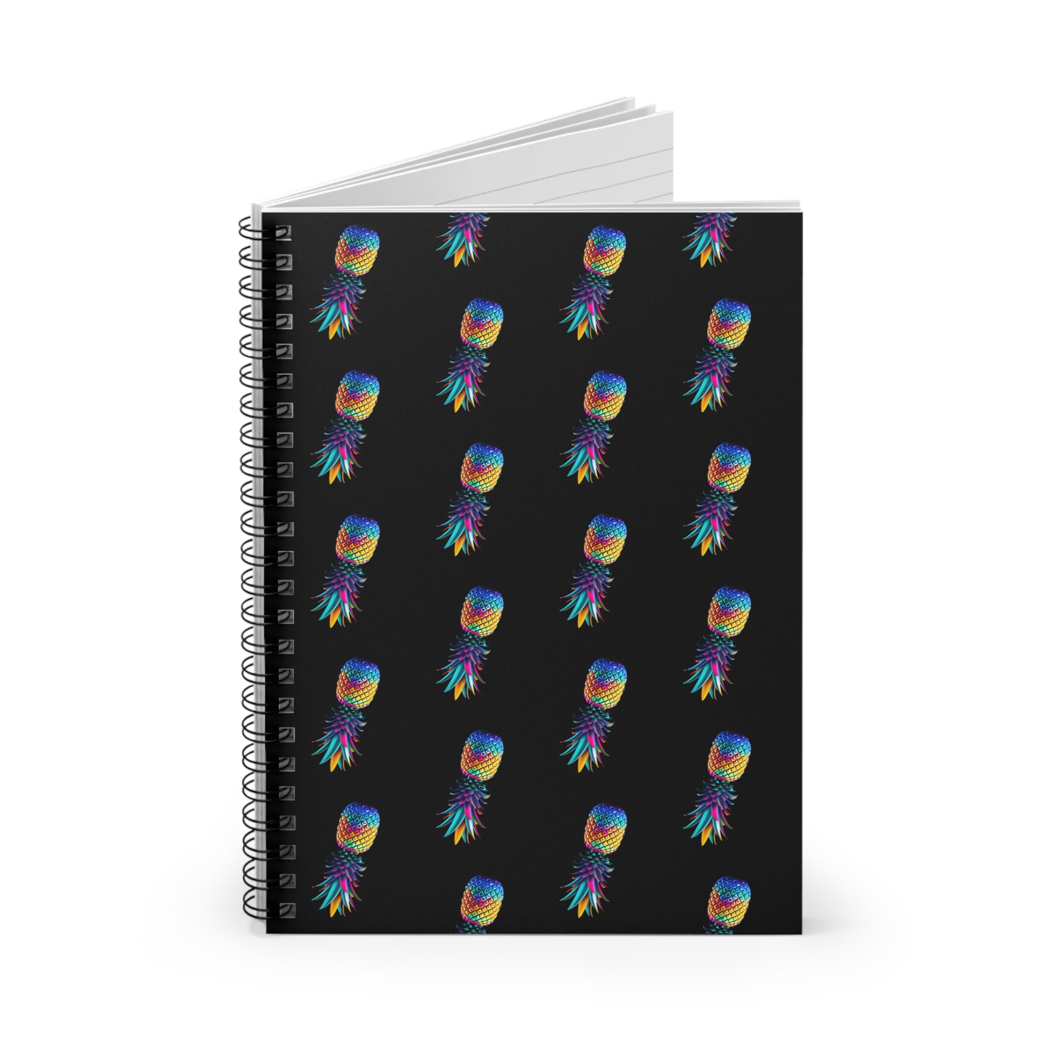 Colorful Pineapple Spiral Notebook - Ruled Lines for Creative Minds