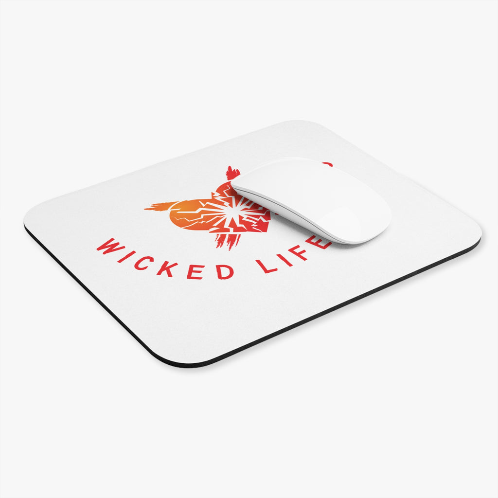 Wicked Lifestyles Mouse Pad - Wicked Lifestyles Logo - Red and White Rectangle