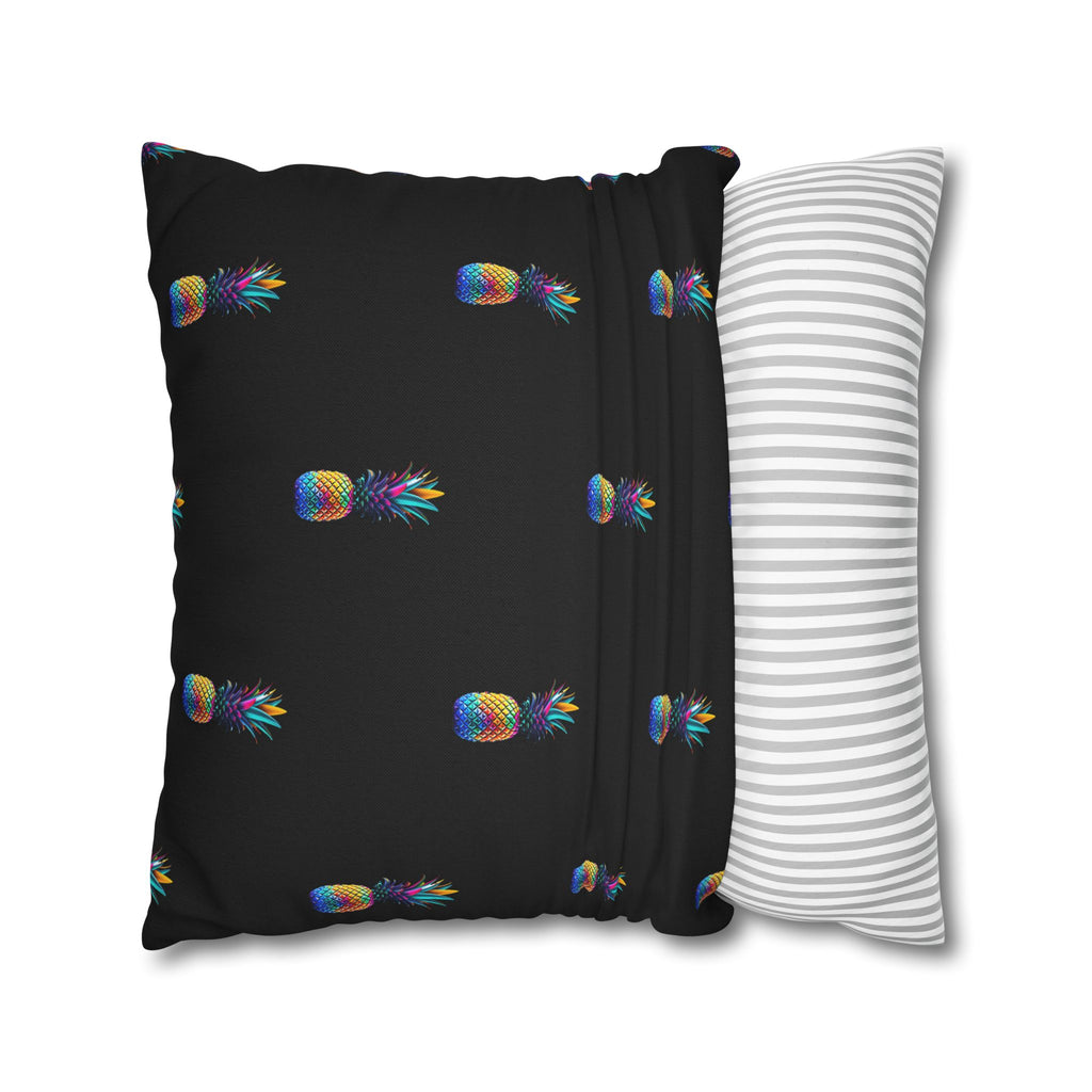 Spun Polyester Square Colorful Pineapple Pillowcase