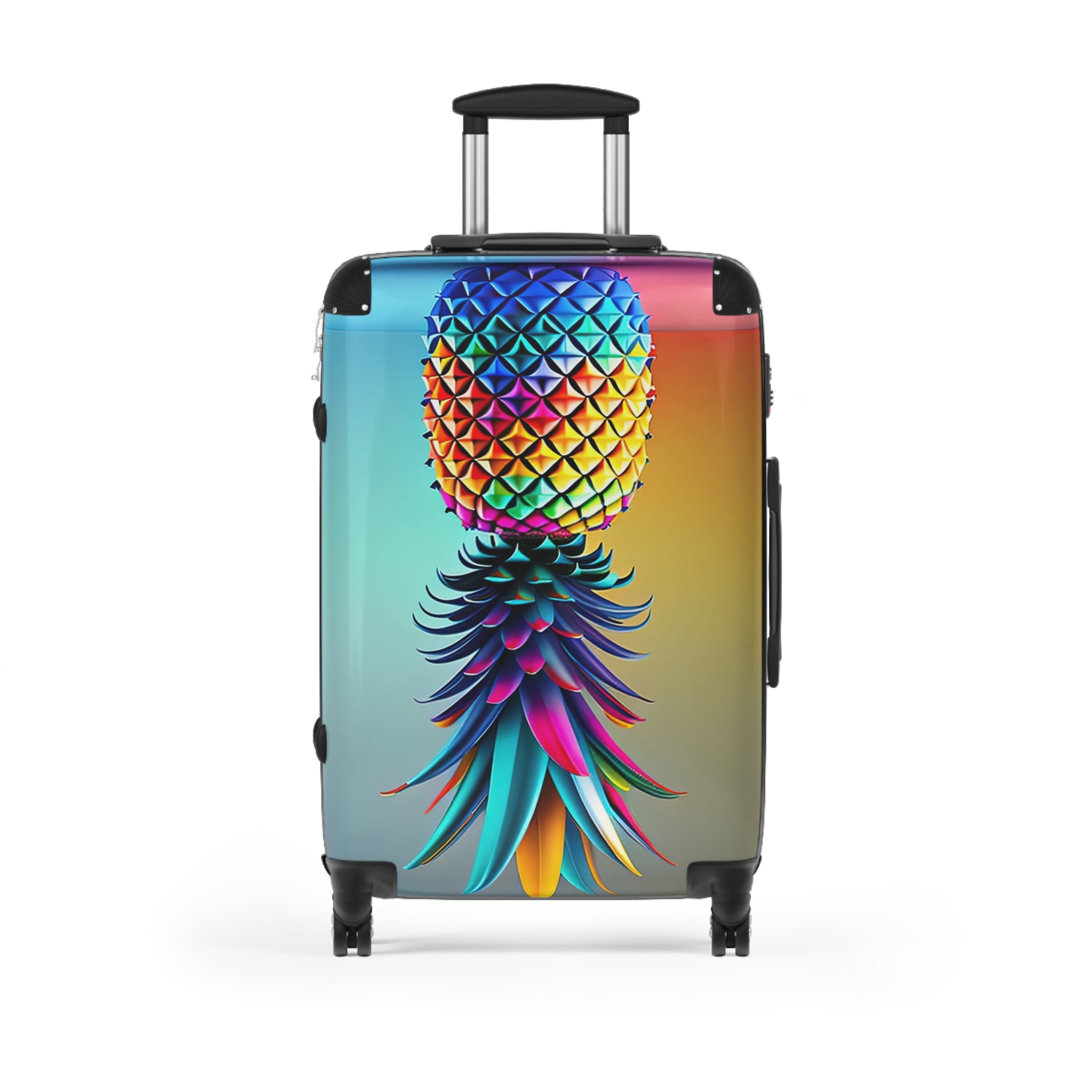 Colorful Pineapple Suitcase – Stylish Travel Luggage for Adventurers