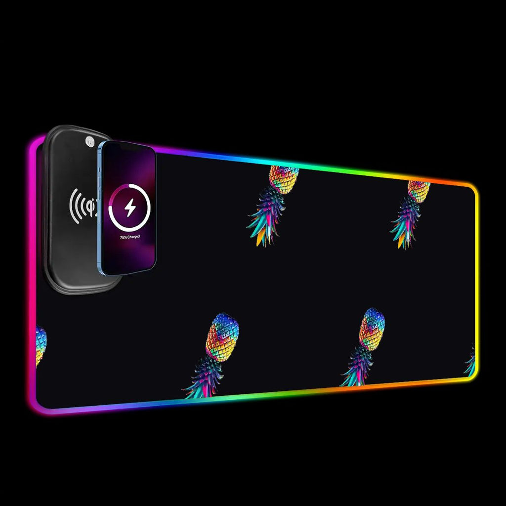 Colorful Pineapple Wireless Charging RGB Mouse Pad (9:4)