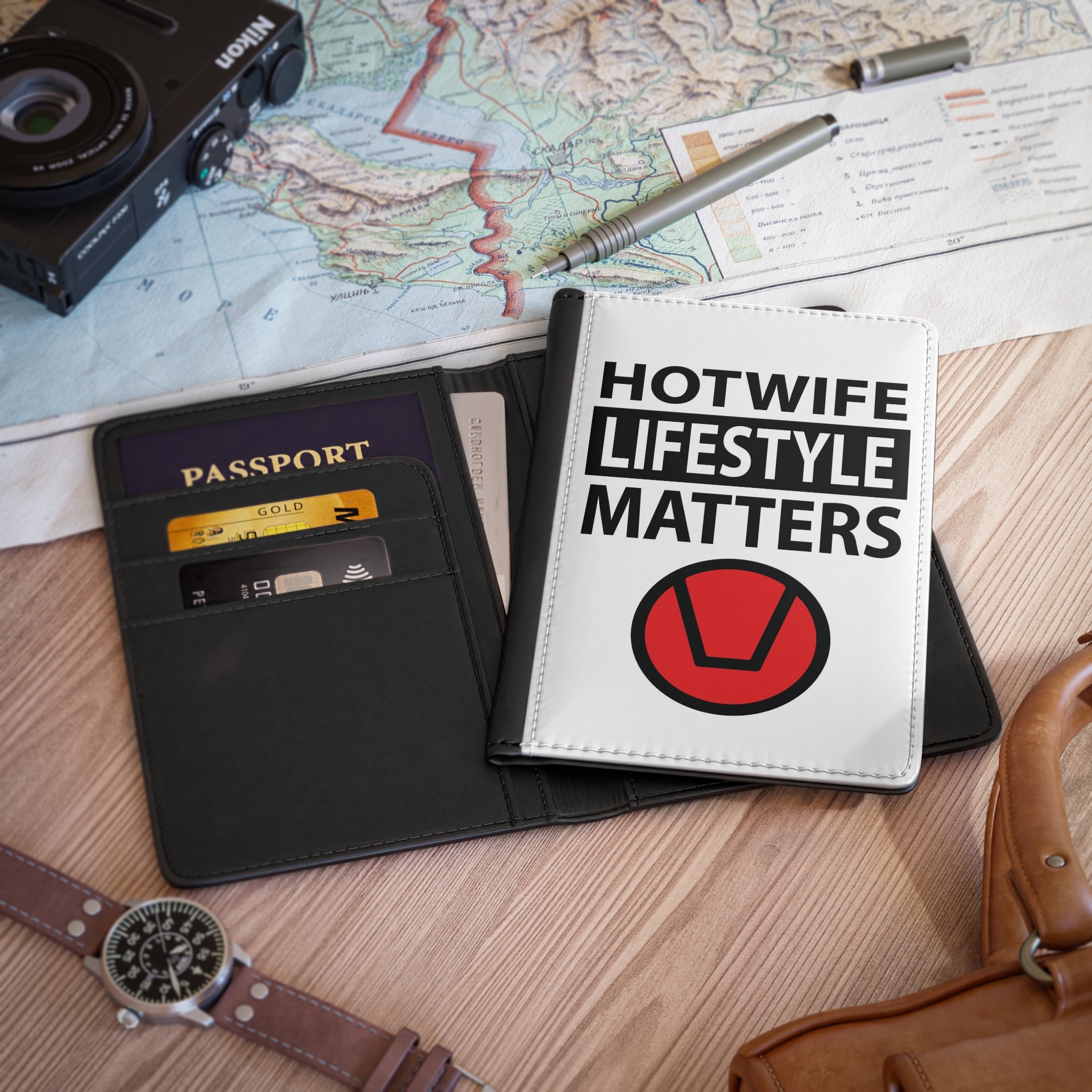 Stylish Passport Cover - Hotwife Lifestyle Matters Design