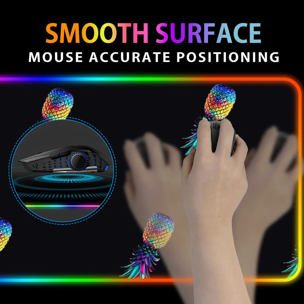 Colorful Pineapple Wireless Charging RGB Mouse Pad (9:4)