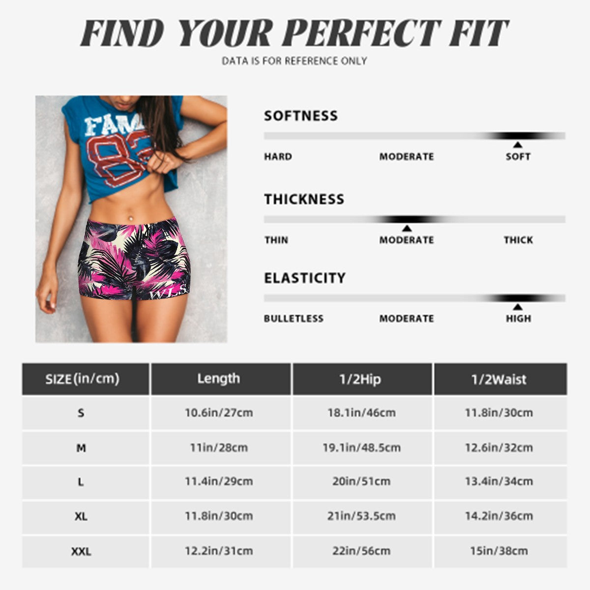 Athletic Shorts for Women Customized Services-Fern Pattern