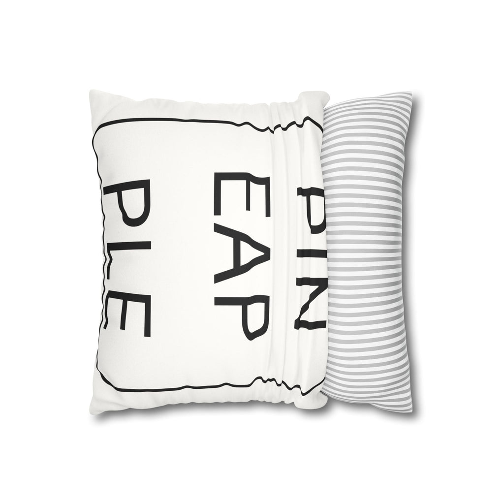 Pillowcase - Upside Down Pineapple Faux Suede Square