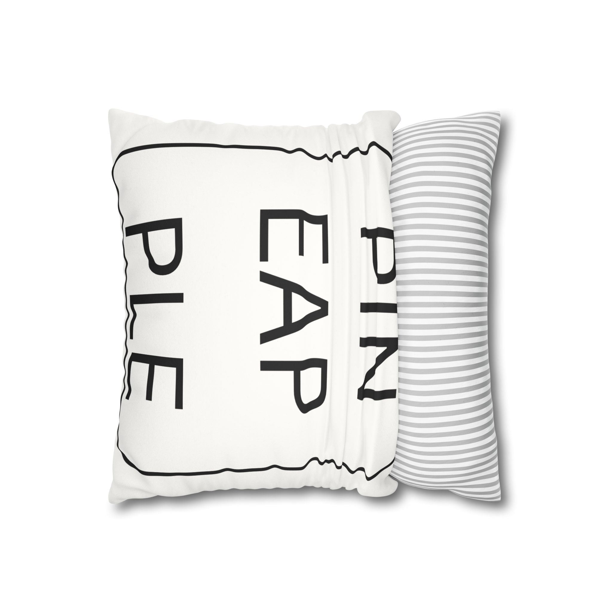 Pillowcase - Upside Down Pineapple Faux Suede Square