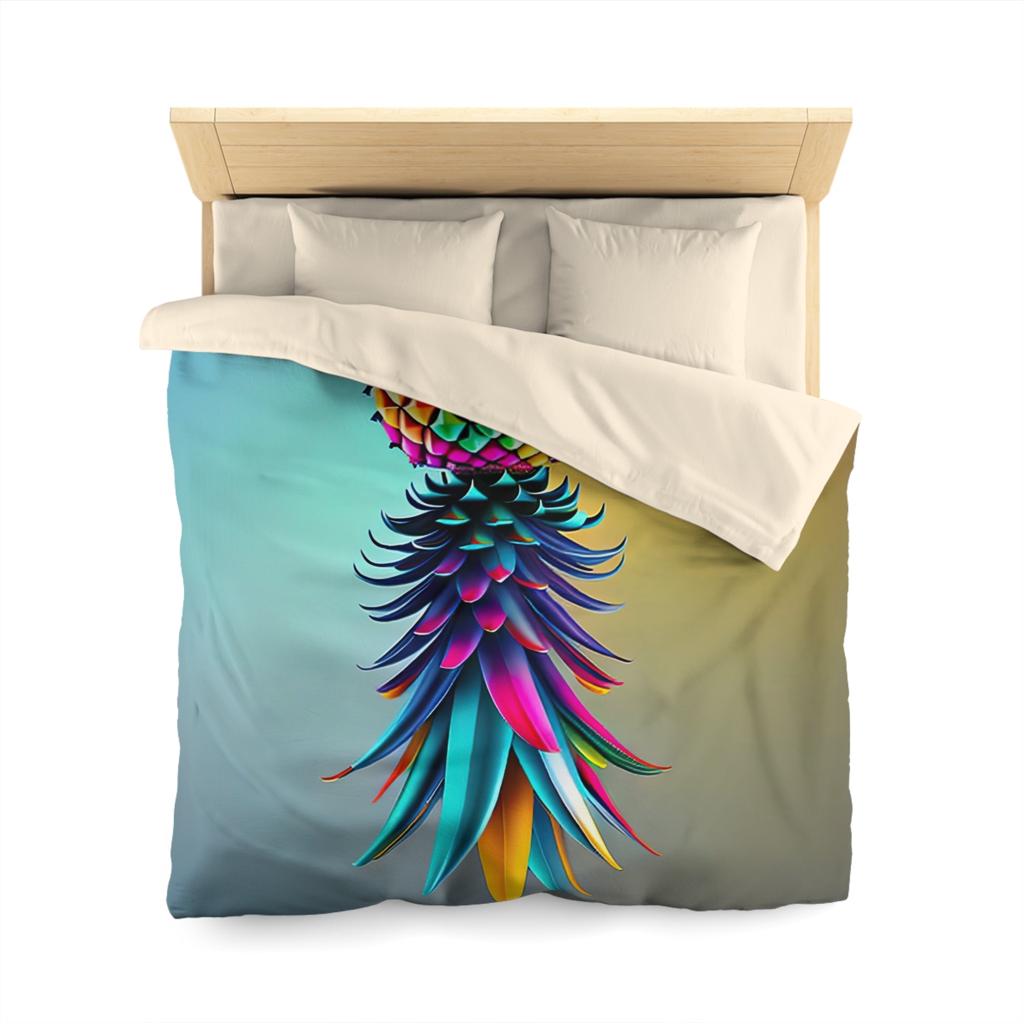 Vibrant Pineapple Microfiber Duvet Cover – Tropical Home Decor