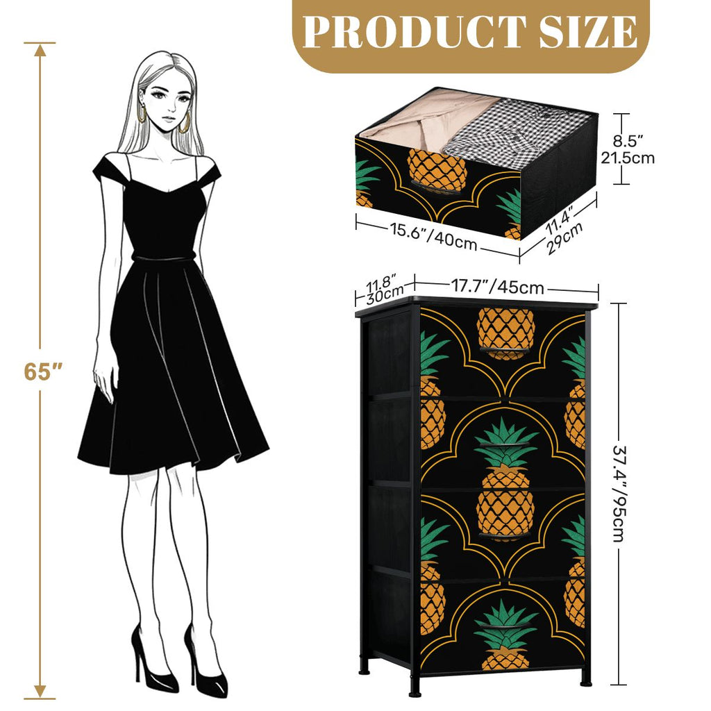 Fancy Upside-Down Pineapple 4-Drawer Dresser