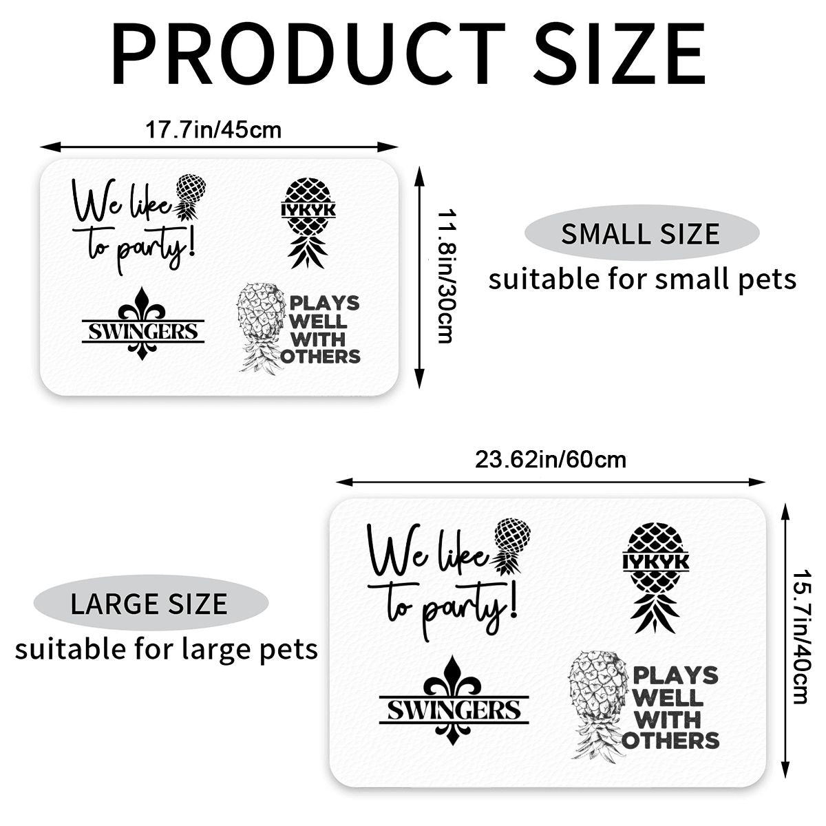 Swinger Inspired Leather Waterproof Dog Food Mat