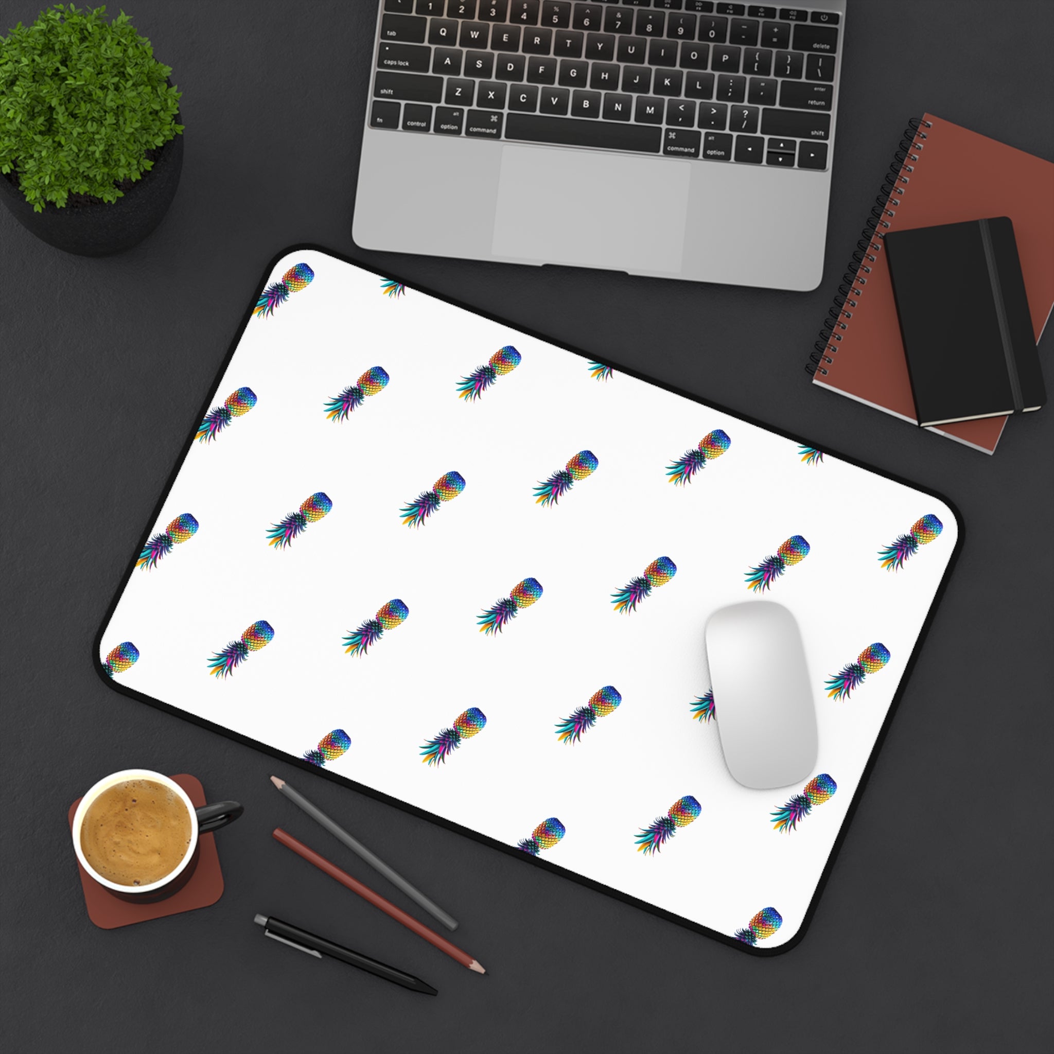 Desk Mat - Upside Down Pineapple Design