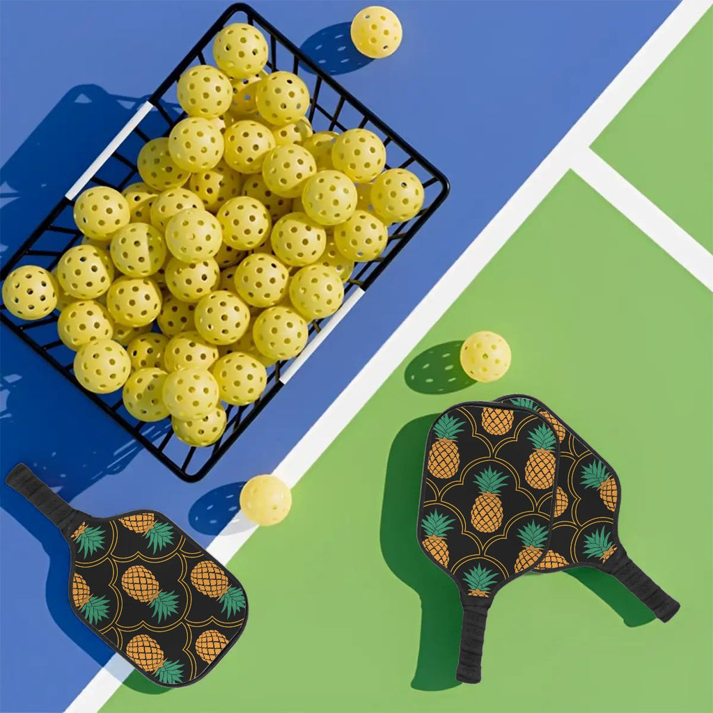 Fancy Upside-Down Pineapple Pickleball Paddle