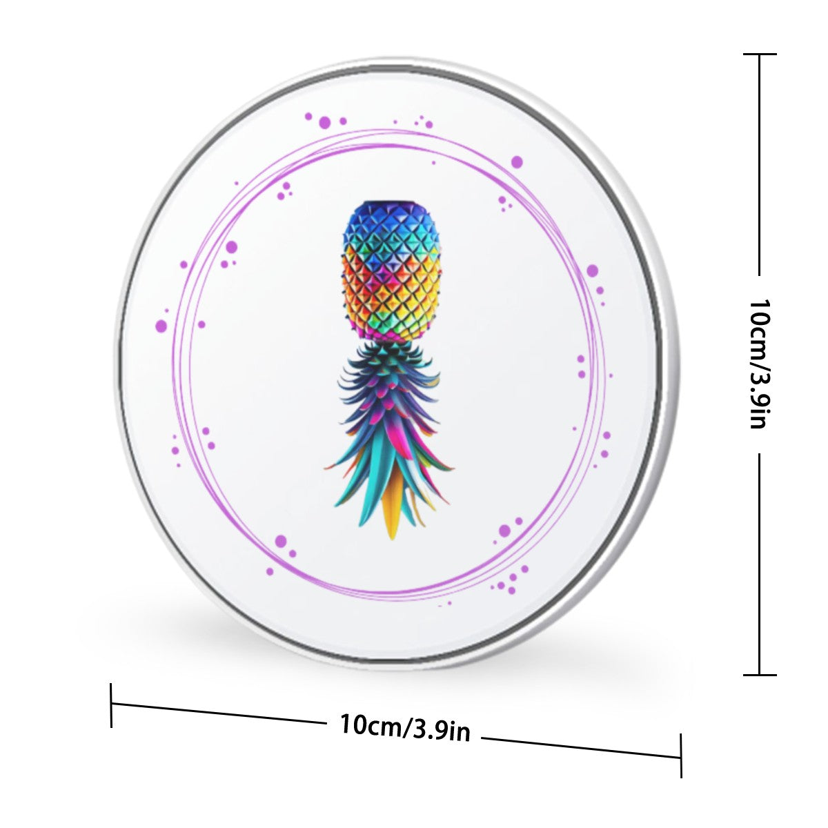 Colorful Upside Down Pineapple Wireless Charger