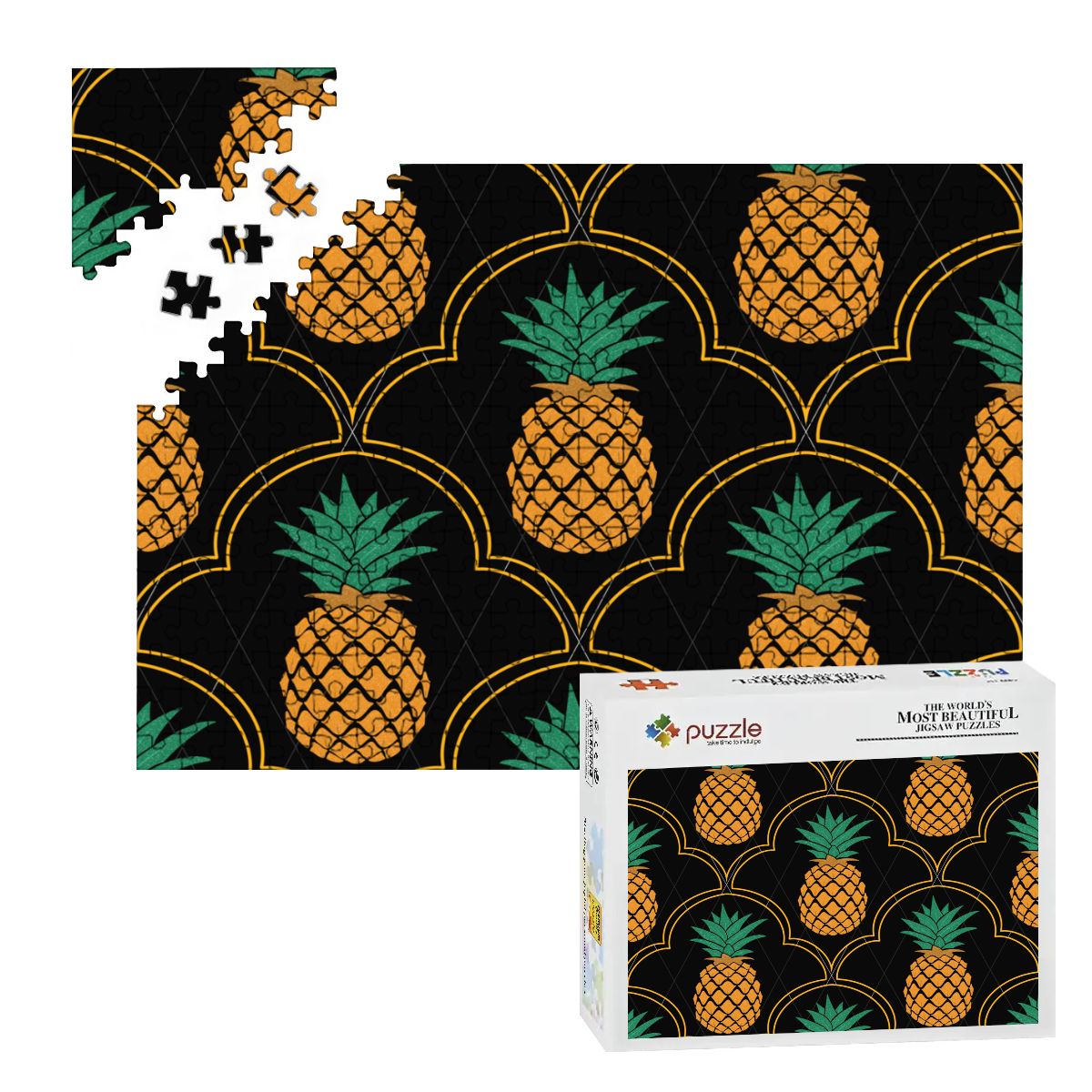Upside-Down Pineapple Wooden Jigsaw Puzzles 300 pcs (Horizontal)
