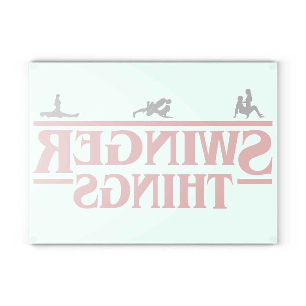 Funny Glass Cutting Board - 'Swinger Things' Kitchen Decor for Entertaining & Gifts