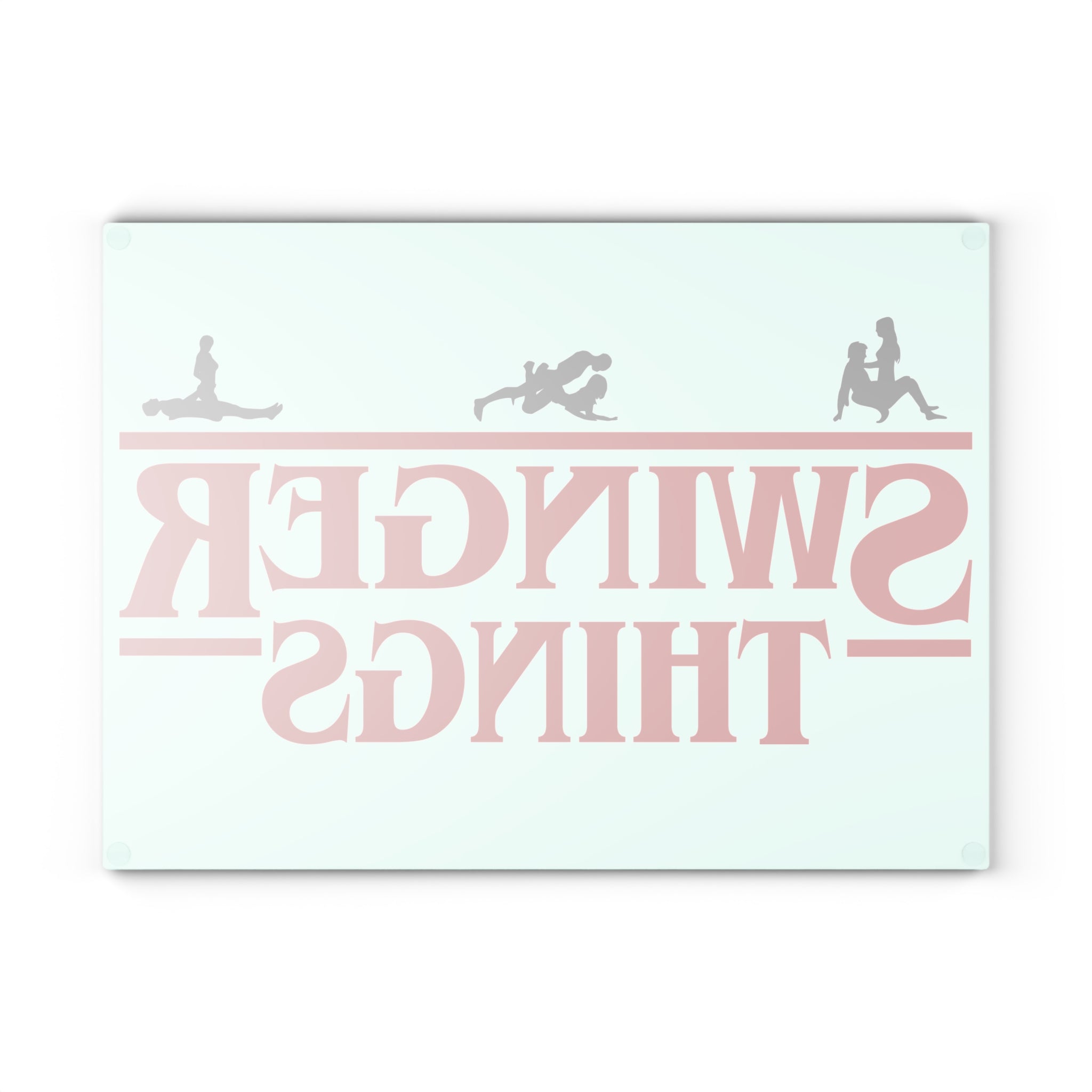Funny Glass Cutting Board - 'Swinger Things' Kitchen Decor for Entertaining & Gifts