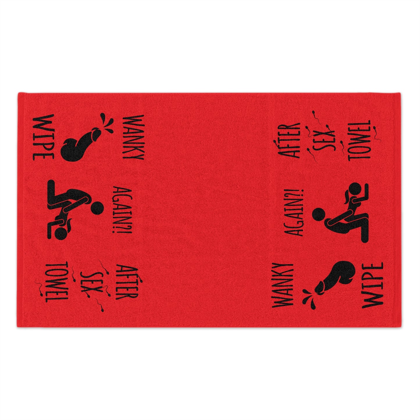 Funny Rally Towel for Couples - After Sex Wipe Towel (Red)