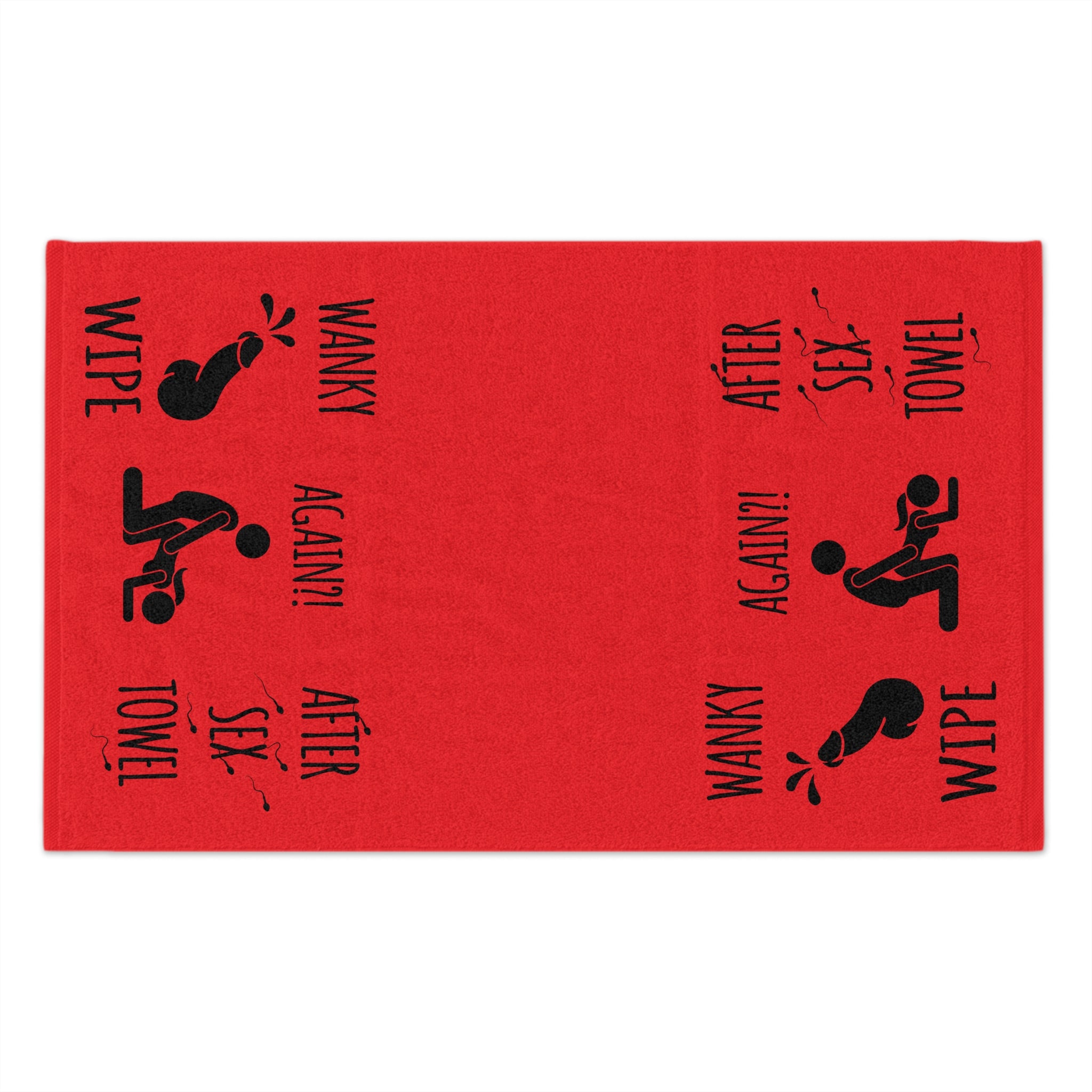 Funny Rally Towel for Couples - After Sex Wipe Towel (Red)